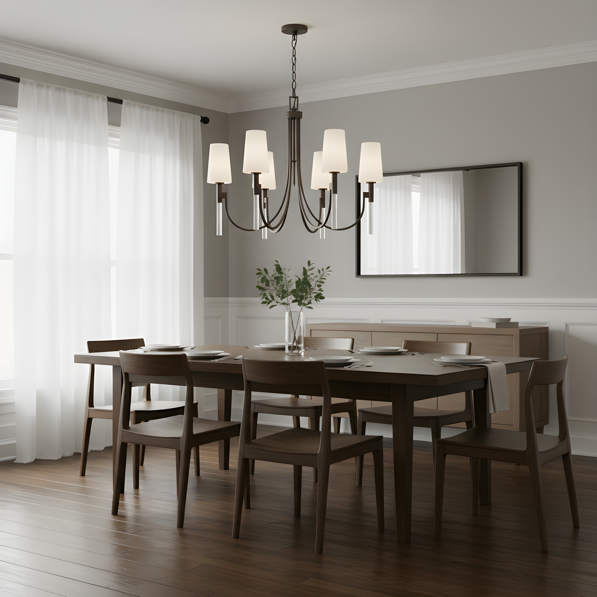 Quoizel Eloura Chandelier lustr kouřová 6 světel