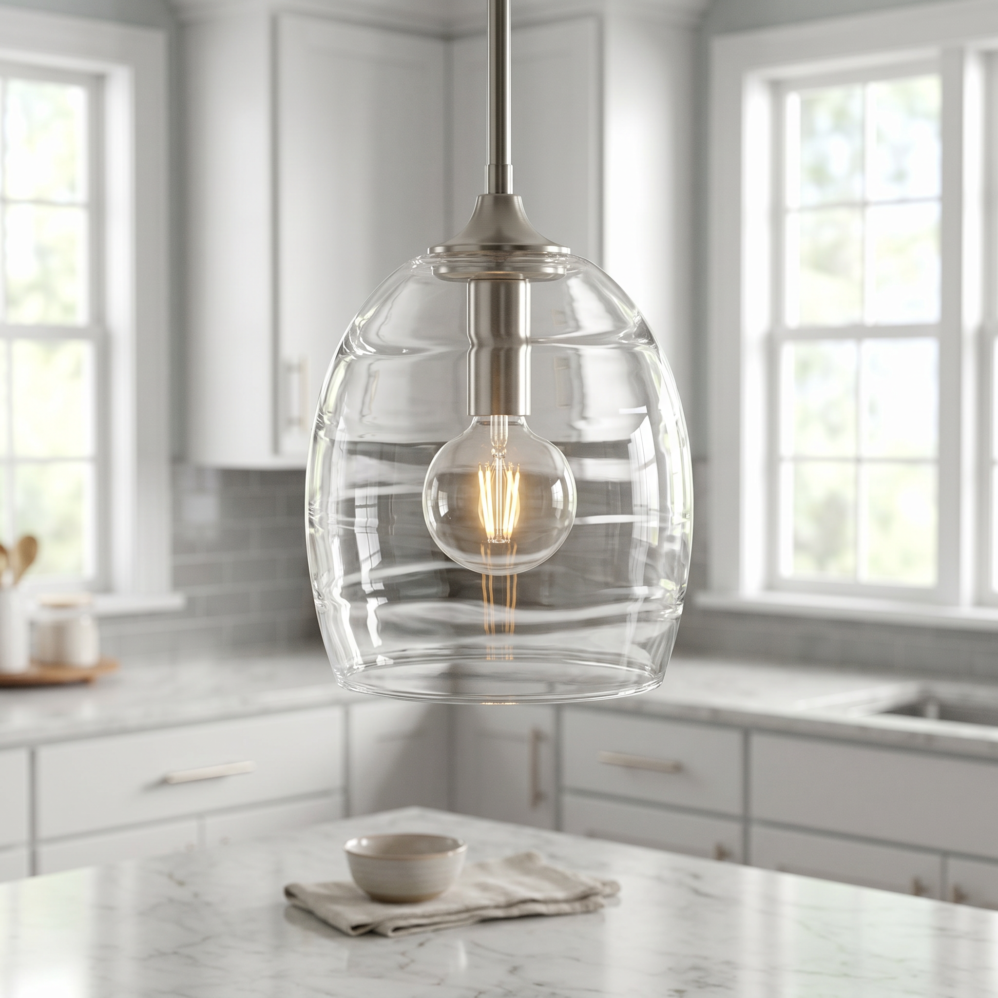 Quoizel Lucy Mini Pendant závěsné svítidlo černé 25 cm