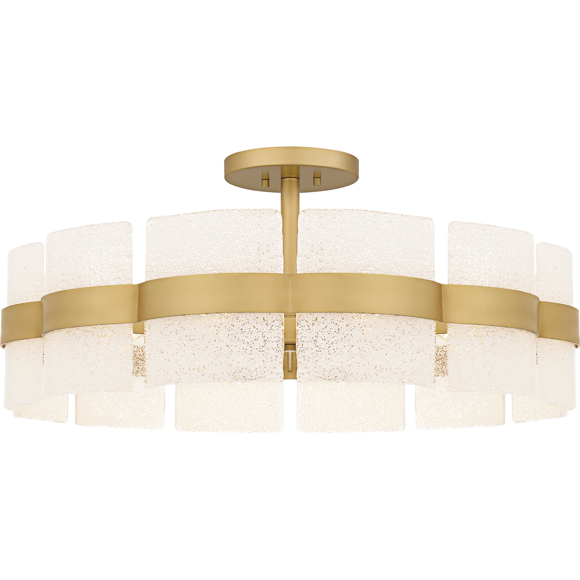 Quoizel Sweeney Semi-Flush svítidlo soft gold pískované