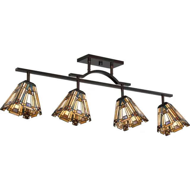 Quoizel Inglenook Track Light lištové svítidlo bronz vitráž