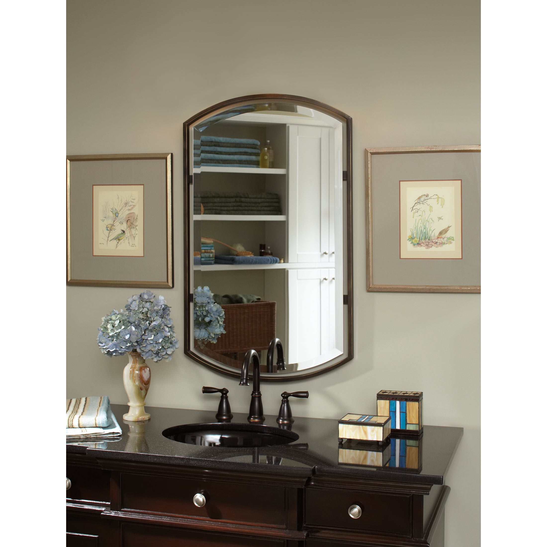 Quoizel Breckenridge Mirror zrcadlo kartáčovaný nikl zkosené