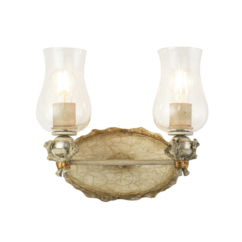 Gilded Nola Trellis 2 Light Bath Bar koupelnové svítidlo putty