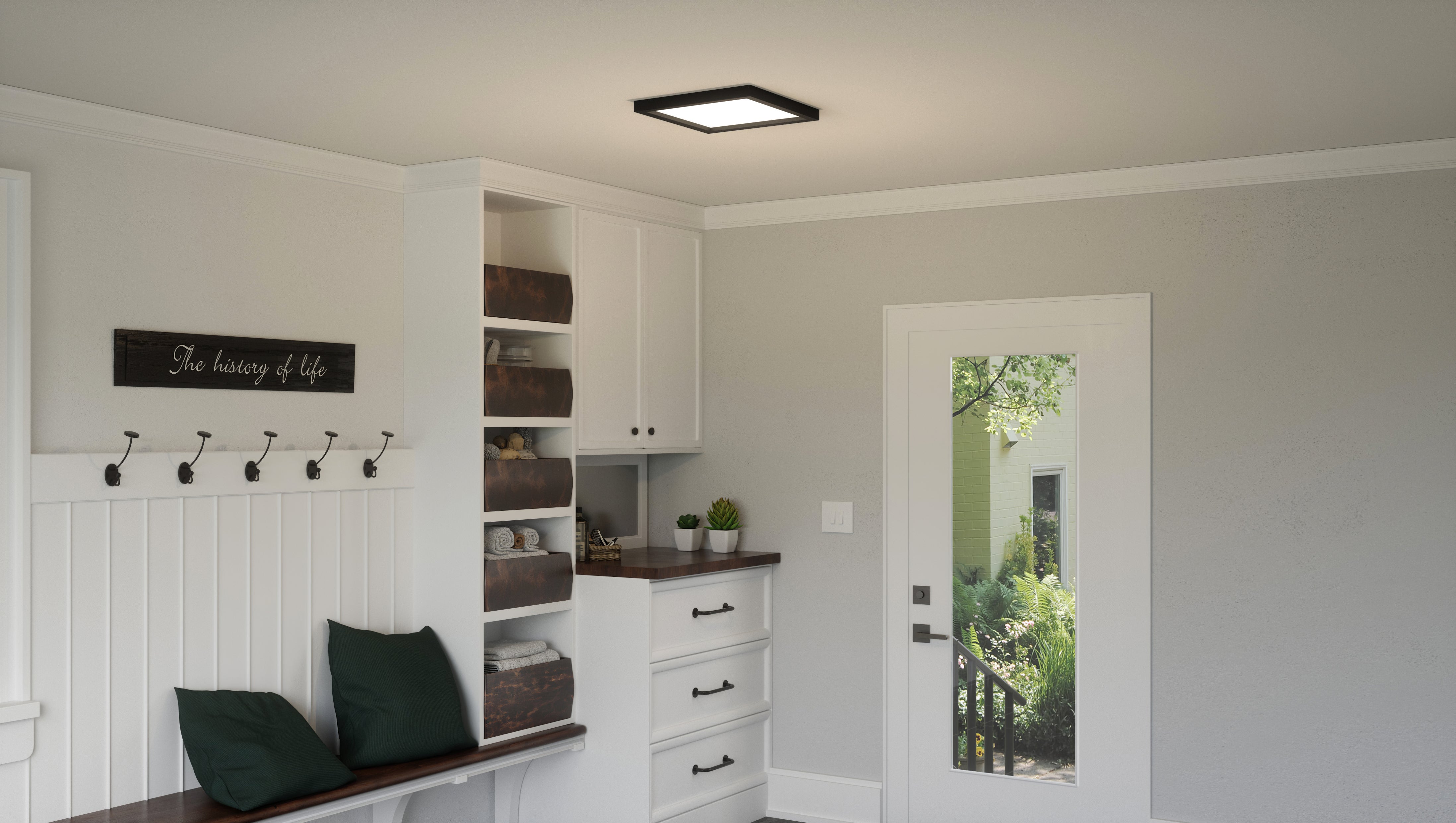 Quoizel Outskirts stropní svítídlo 15" earth black LED