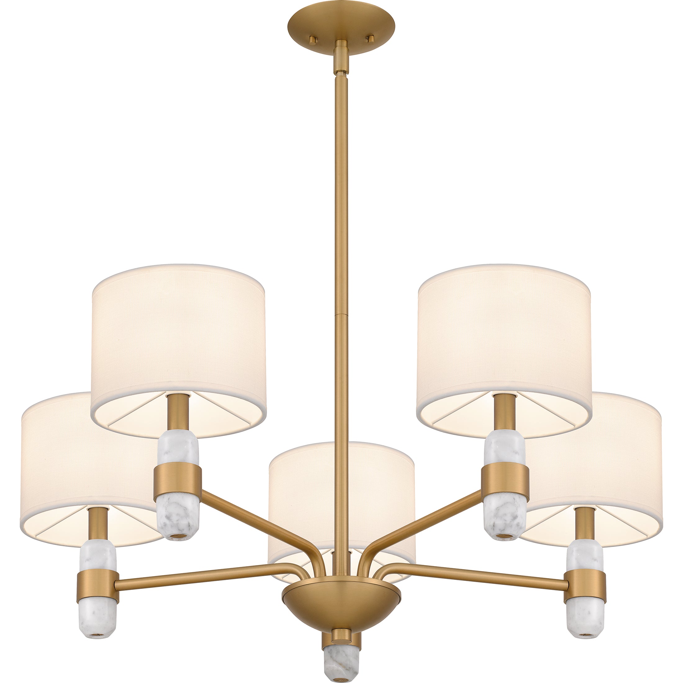 Quoizel Kimberly lustr Brushed Weathered Brass mramor