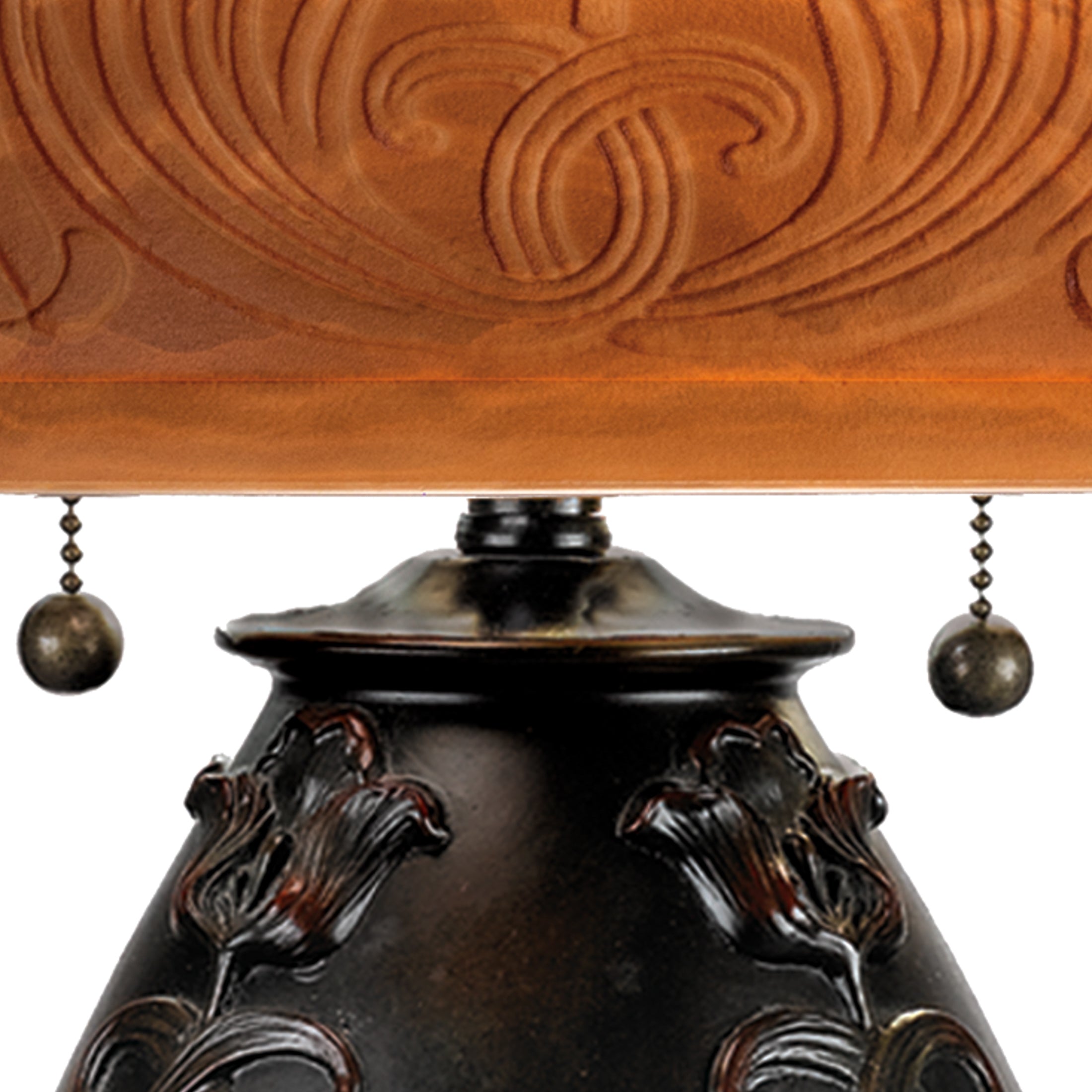 Quoizel Glenhaven stolní lampa teco rossa