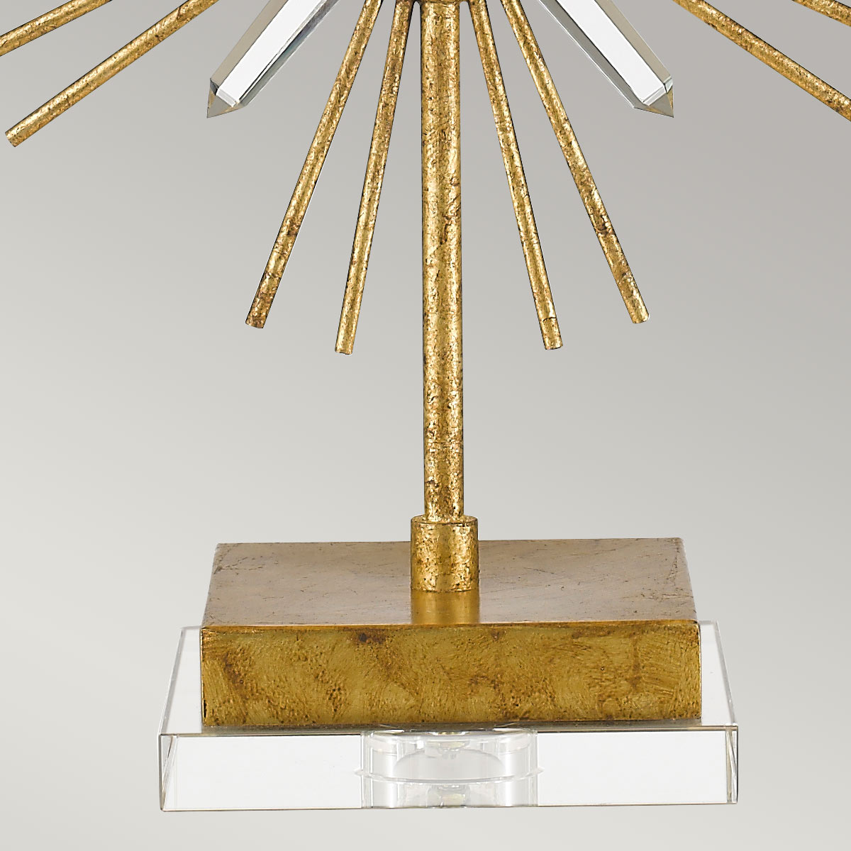 Gilded Nola Sun King stolní lampa křišťálová