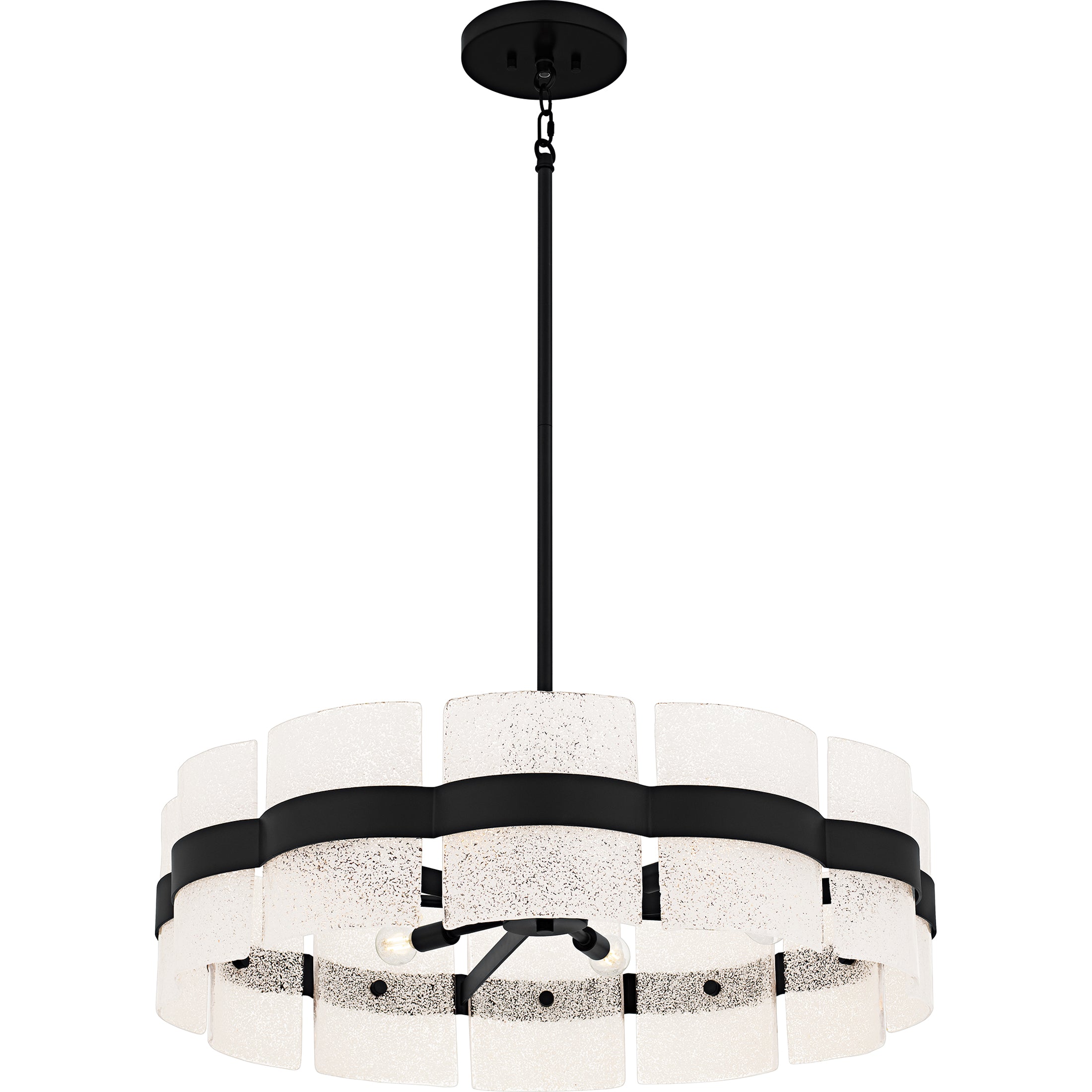 Quoizel Sweeney Pendant závěsné svítidlo Matte Black sklo