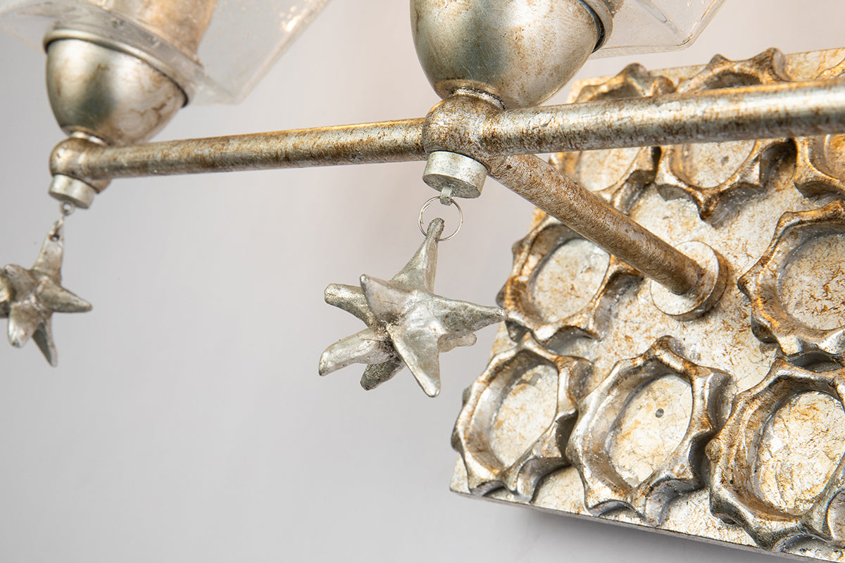 Gilded Nola Star 3 Light koupelnové svítidlo se sklem