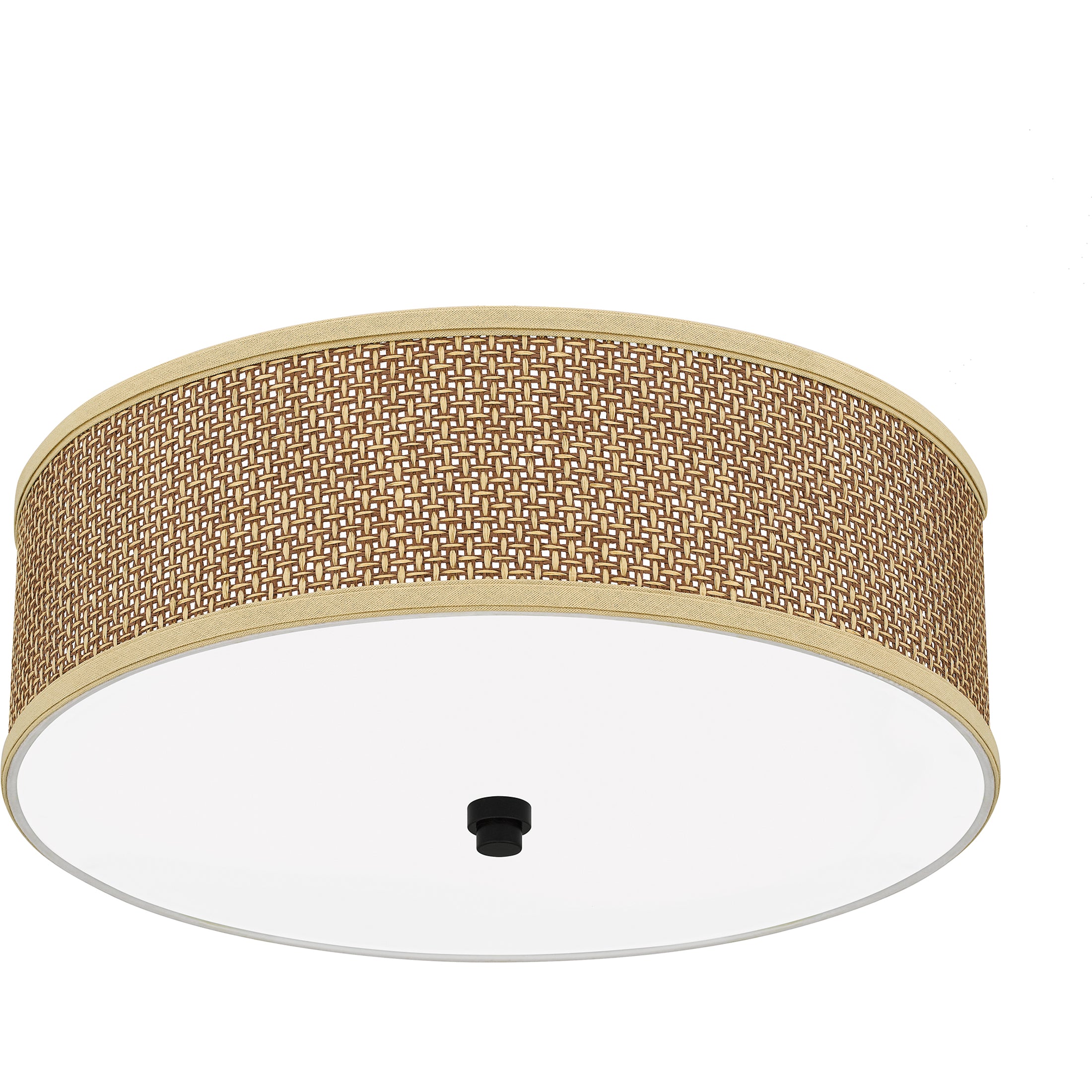 Quoizel Zen Flush Mount stropní svítidlo ratan černá