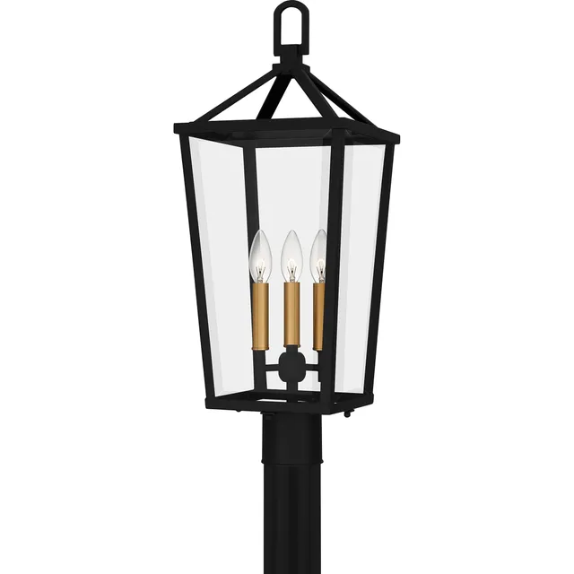 Quoizel Hull Post venkovní lampa black sloupková