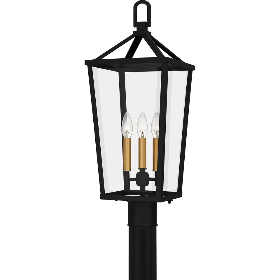 Quoizel Hull Post venkovní lampa black sloupková