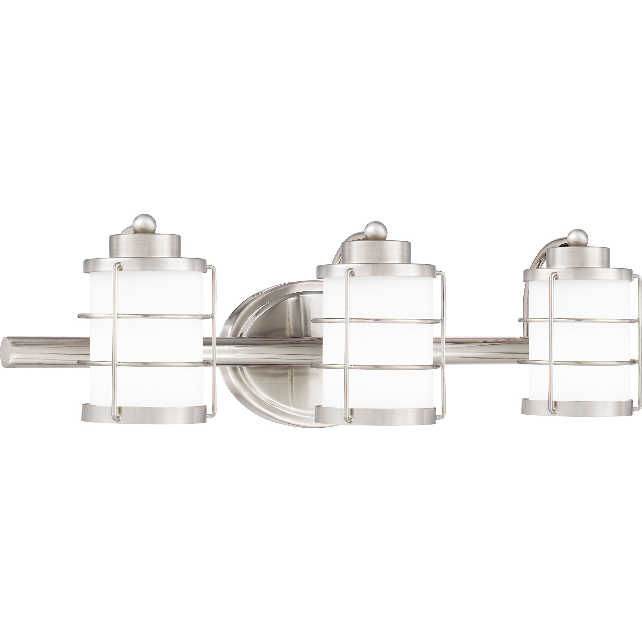 Quoizel Hazlett koupelnové svítídlo 3-světelné brushed nickel