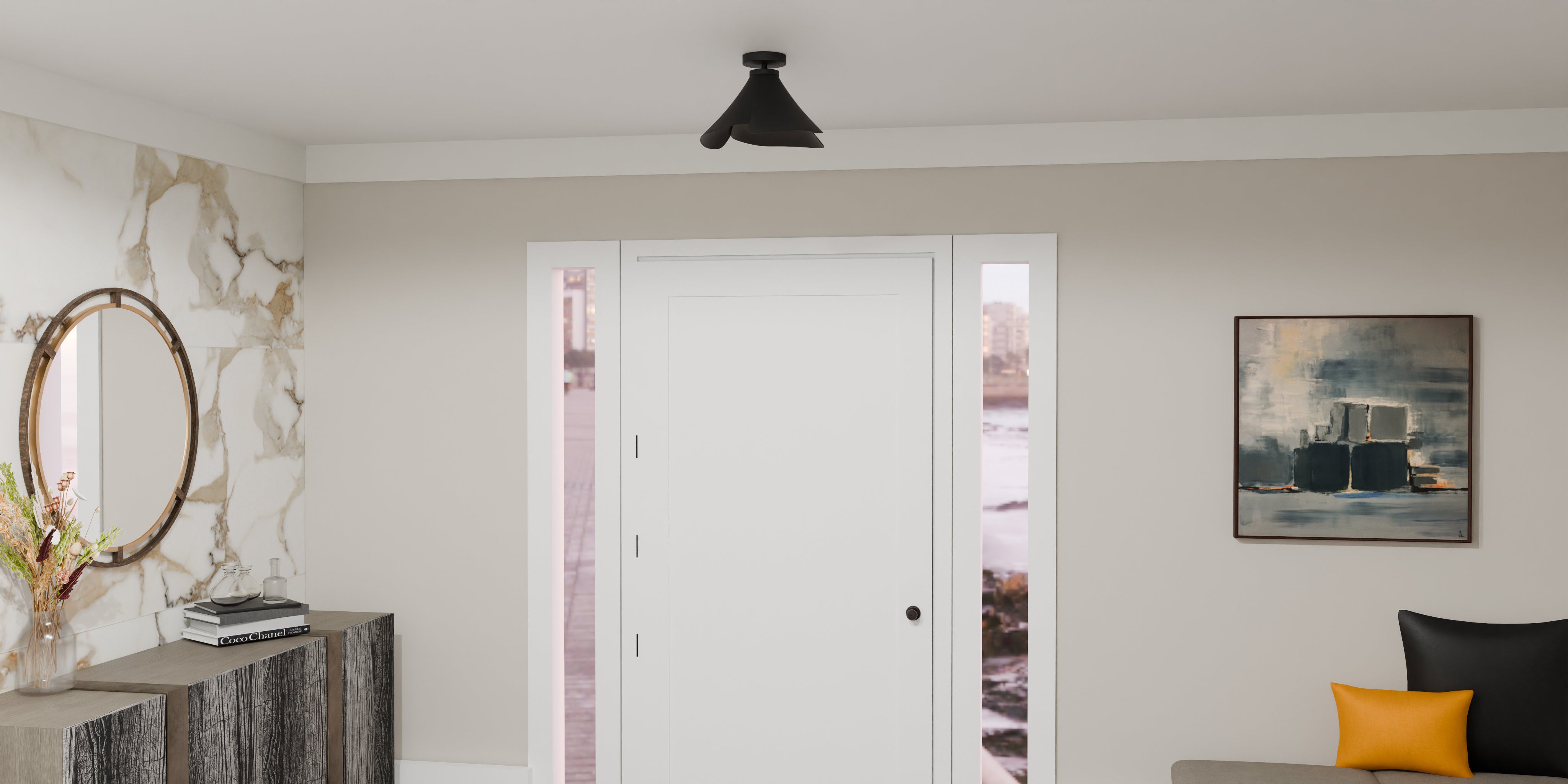 Quoizel Wisp Semi-Flush stropní svítídlo zlaté