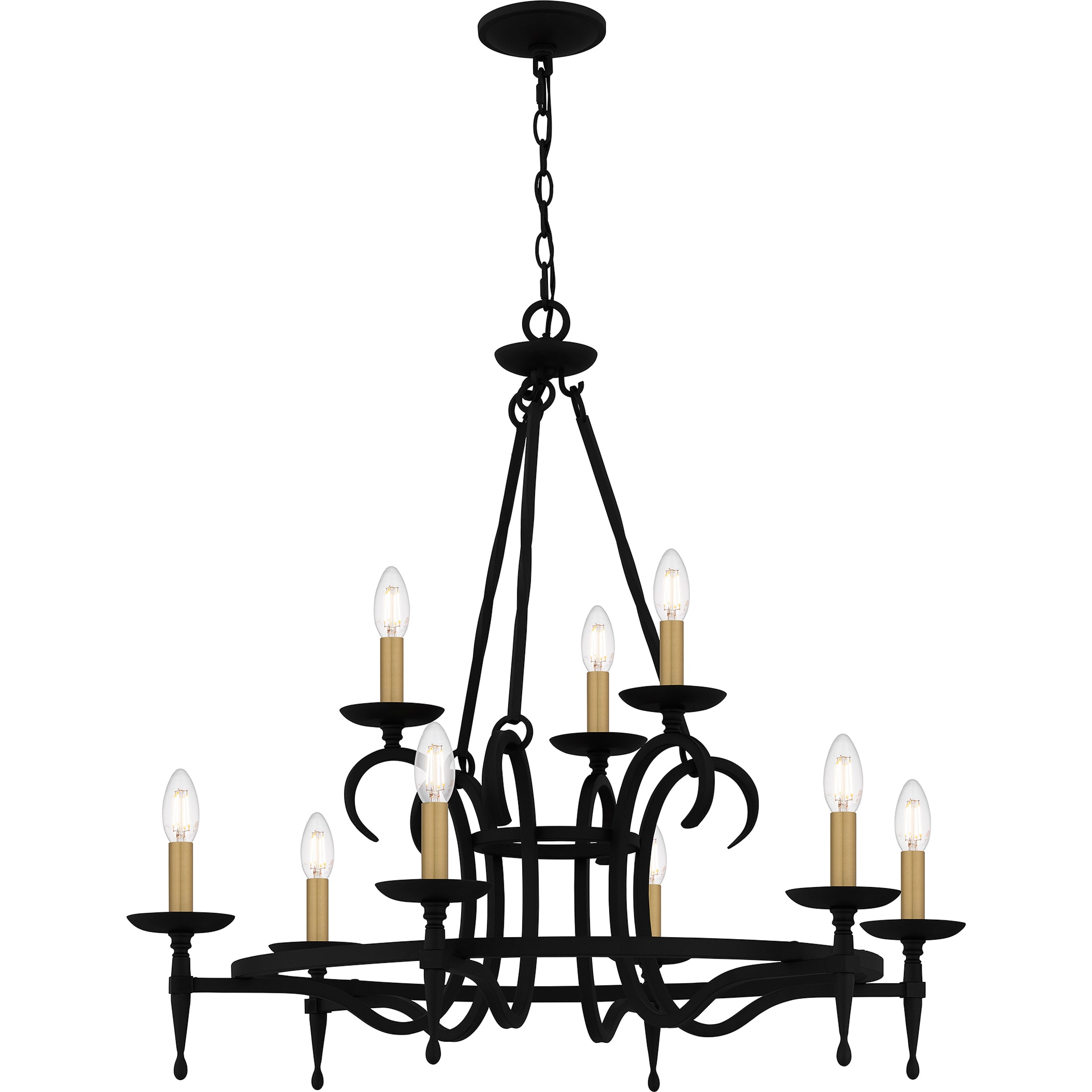 Quoizel Octavia lustr Earth Black 9 světel