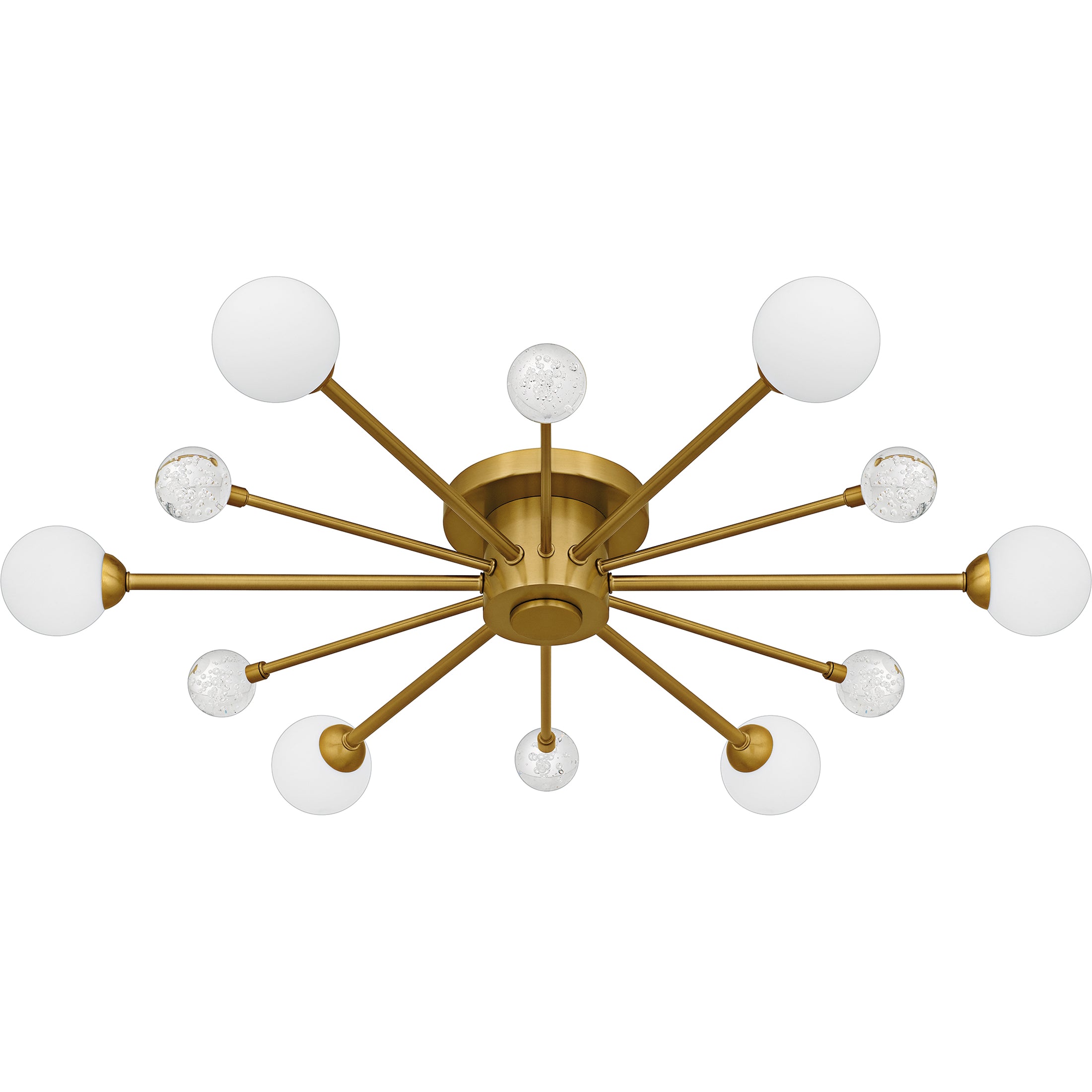 Quoizel Combe Semi-Flush stropní svítidlo černá opálové sklo