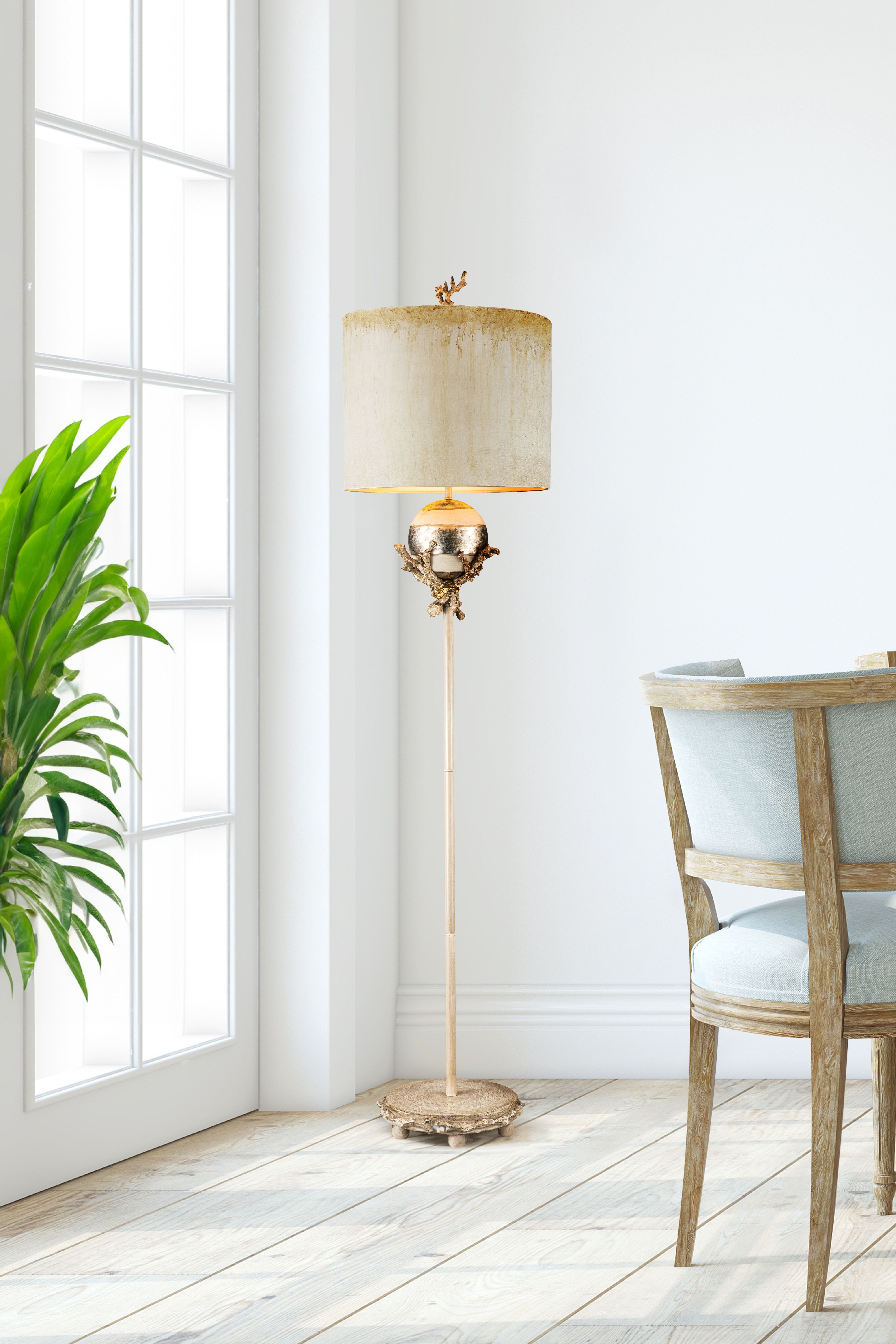 Gilded Nola Trellis stojací lampa 163 cm větve