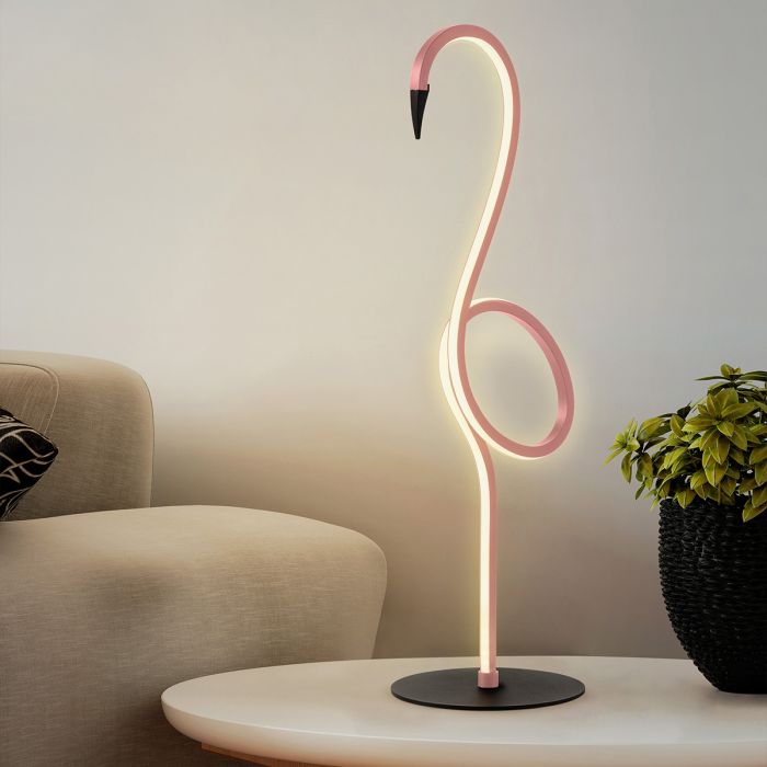 Gilded Nola Flamingo LED stolní lampa růžová