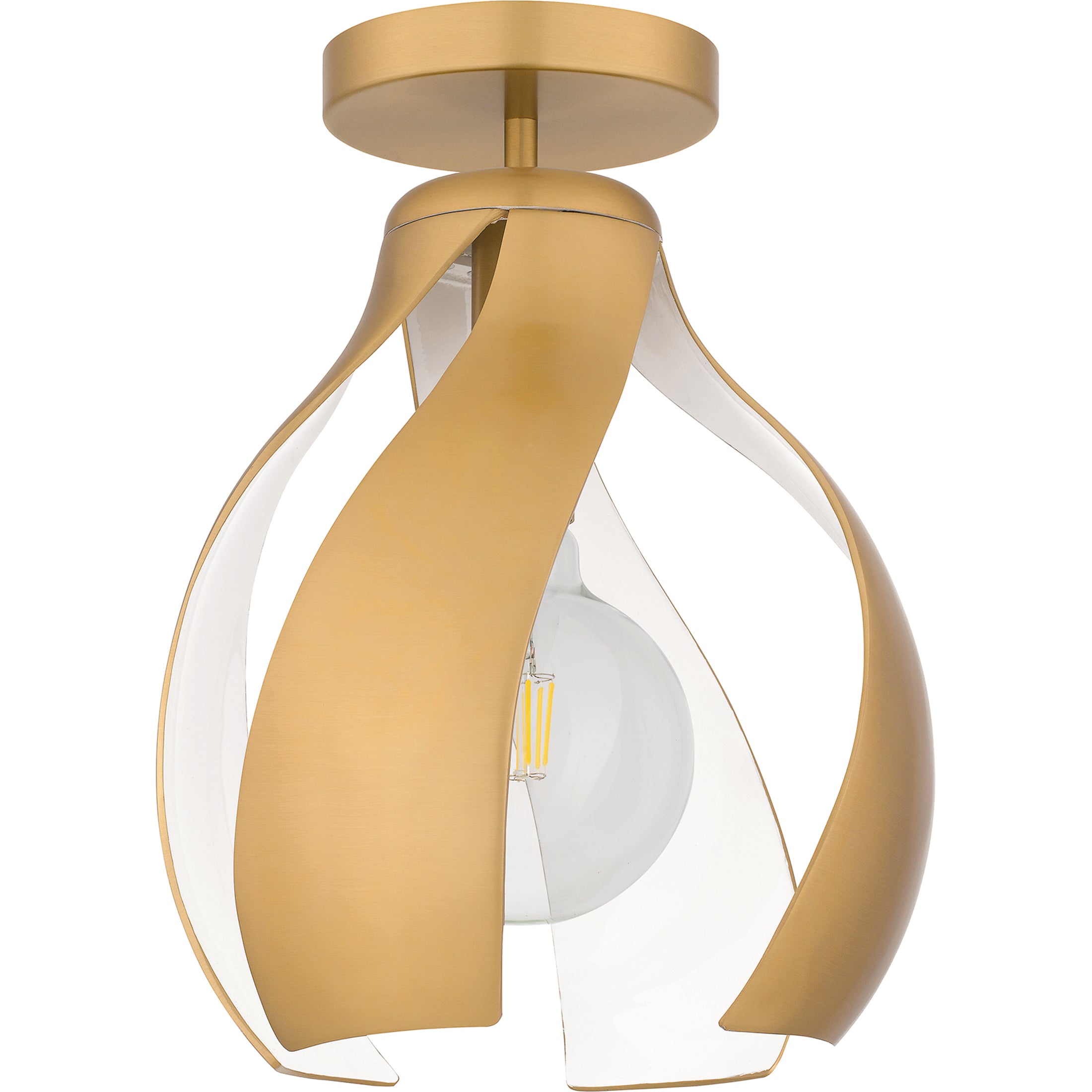 Quoizel Kiko Semi-Flush stropní svítidlo mosazné