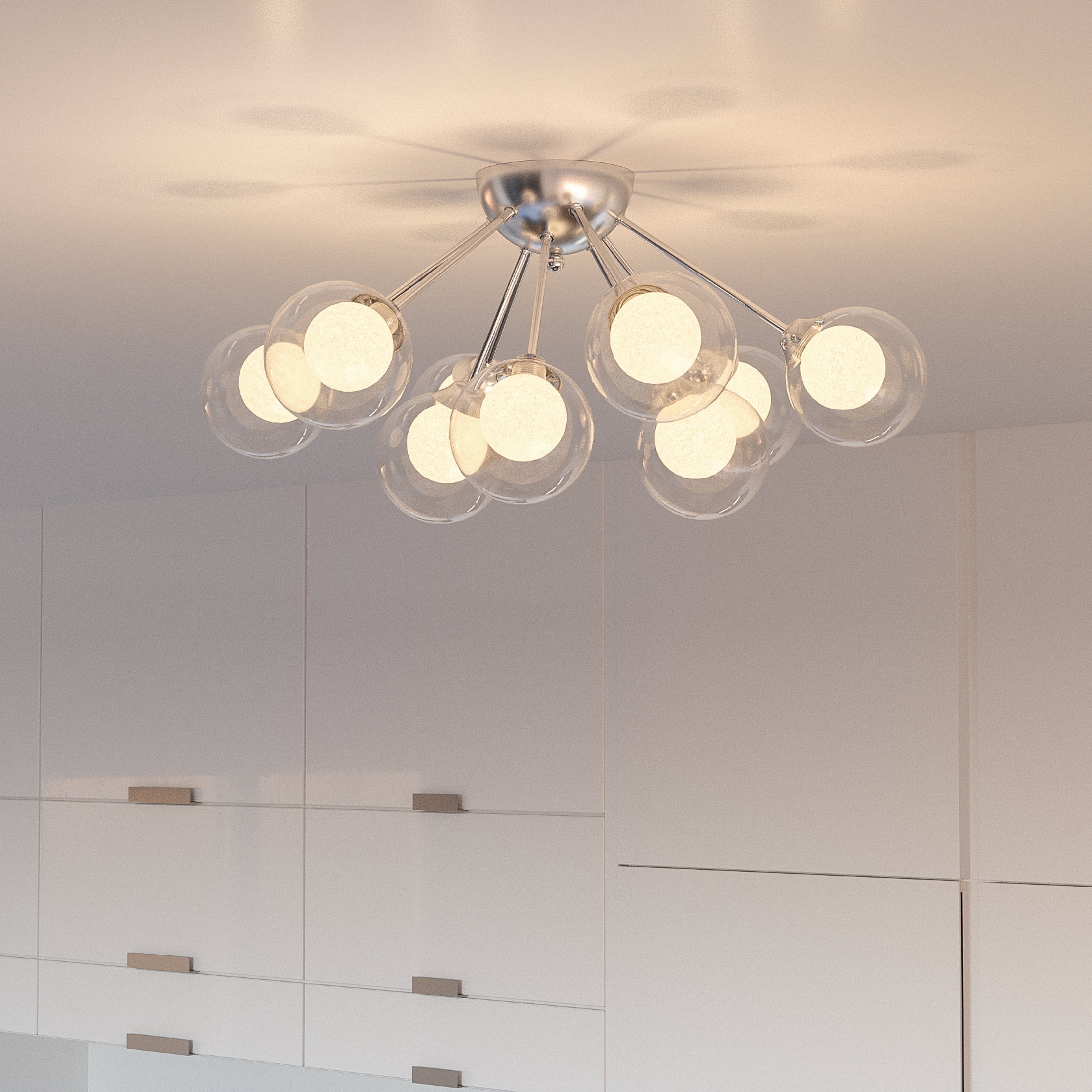 Quoizel Spellbound Semi-Flush stropní svítidlo leštěný chrom