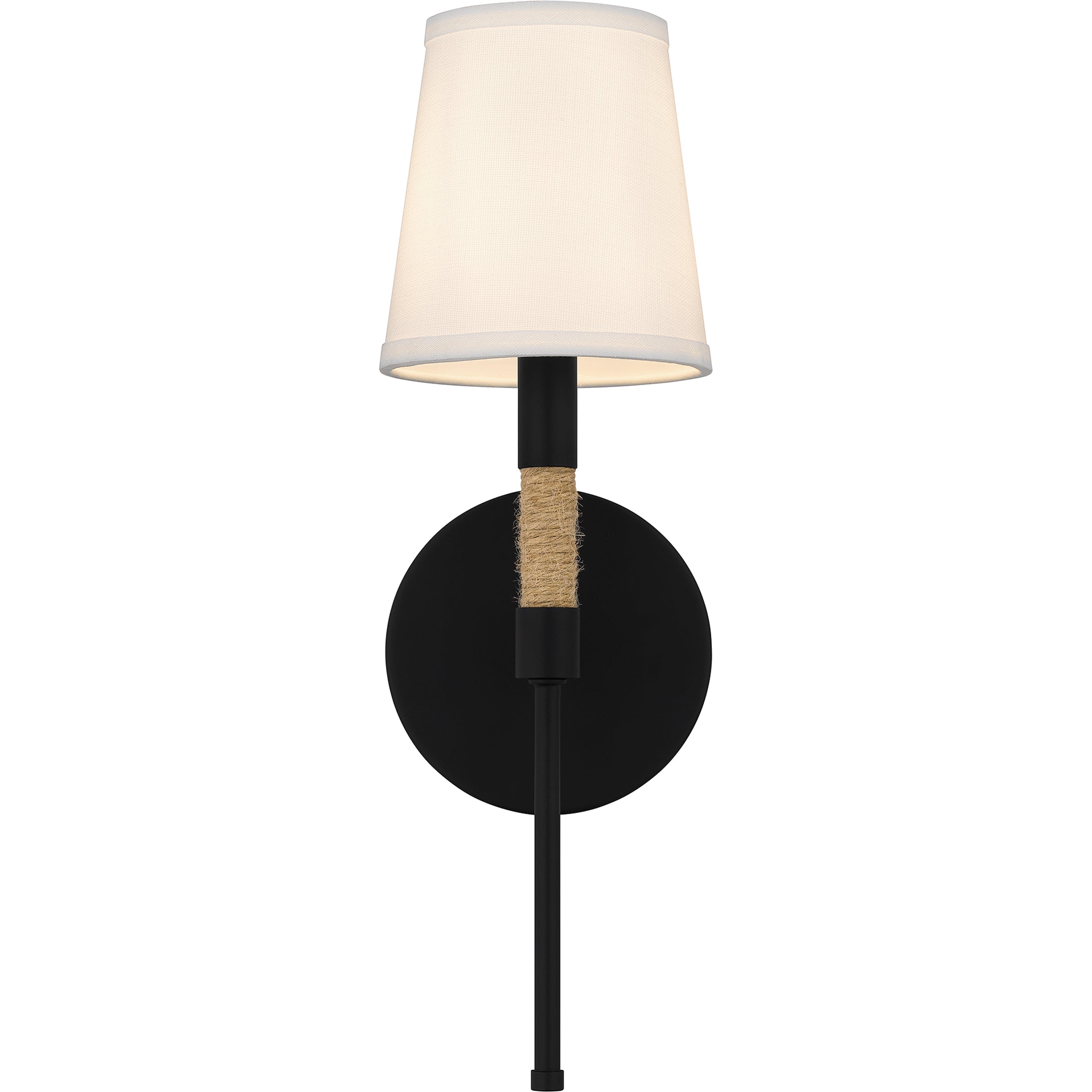 Quoizel Bayside nástěnné svítidlo Matte Black provaz
