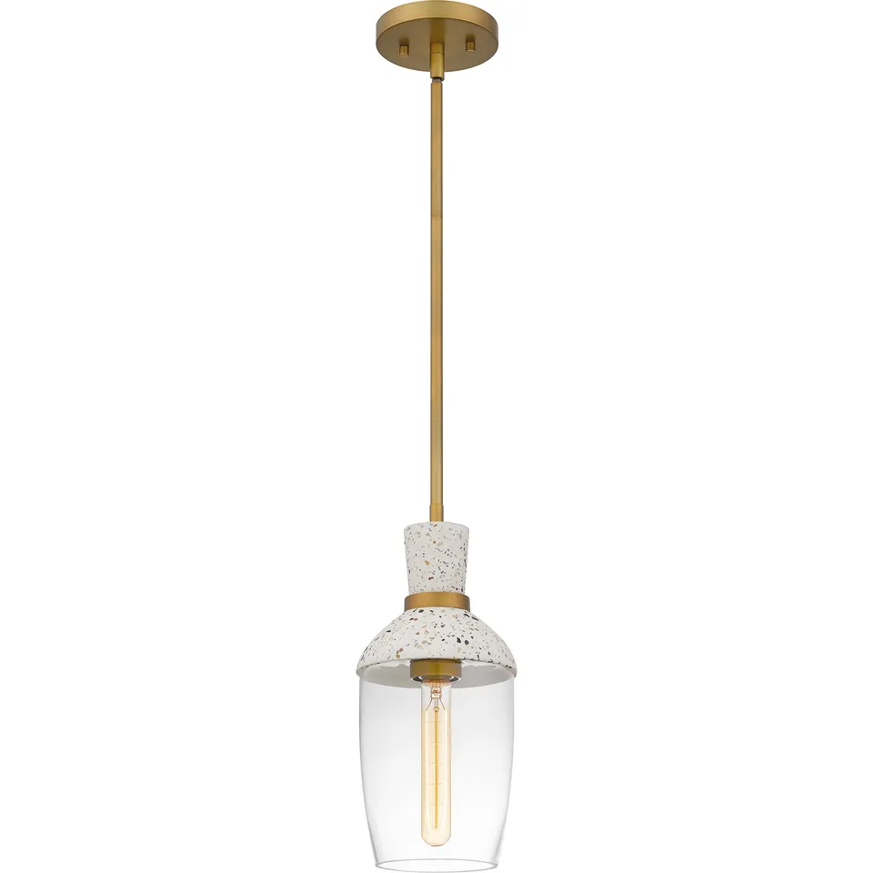 Quoizel Springsteen mini pendant mosaz teraco