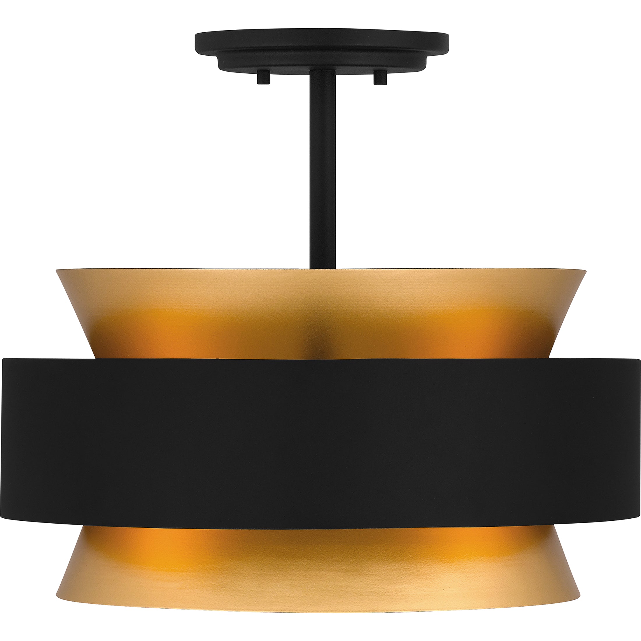 Quoizel Hagley Semi-Flush stropní svítídlo černé