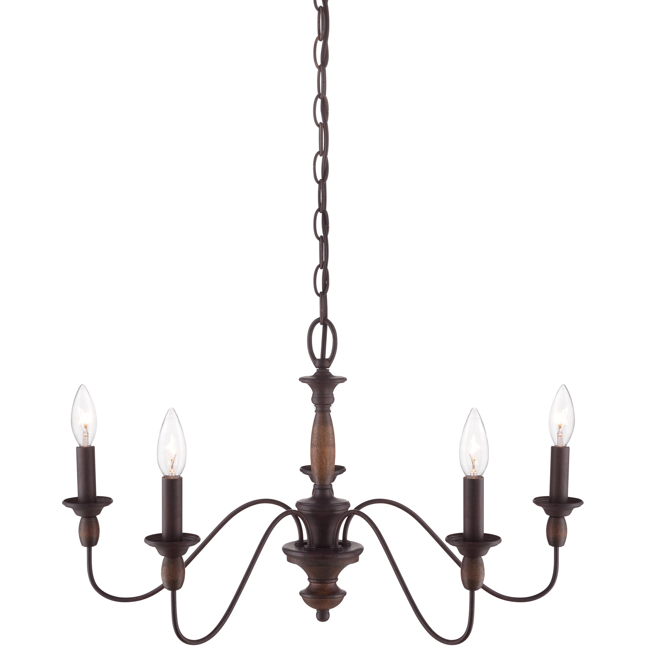 Quoizel Holbrook Chandelier lustr tuscan brown dřevo