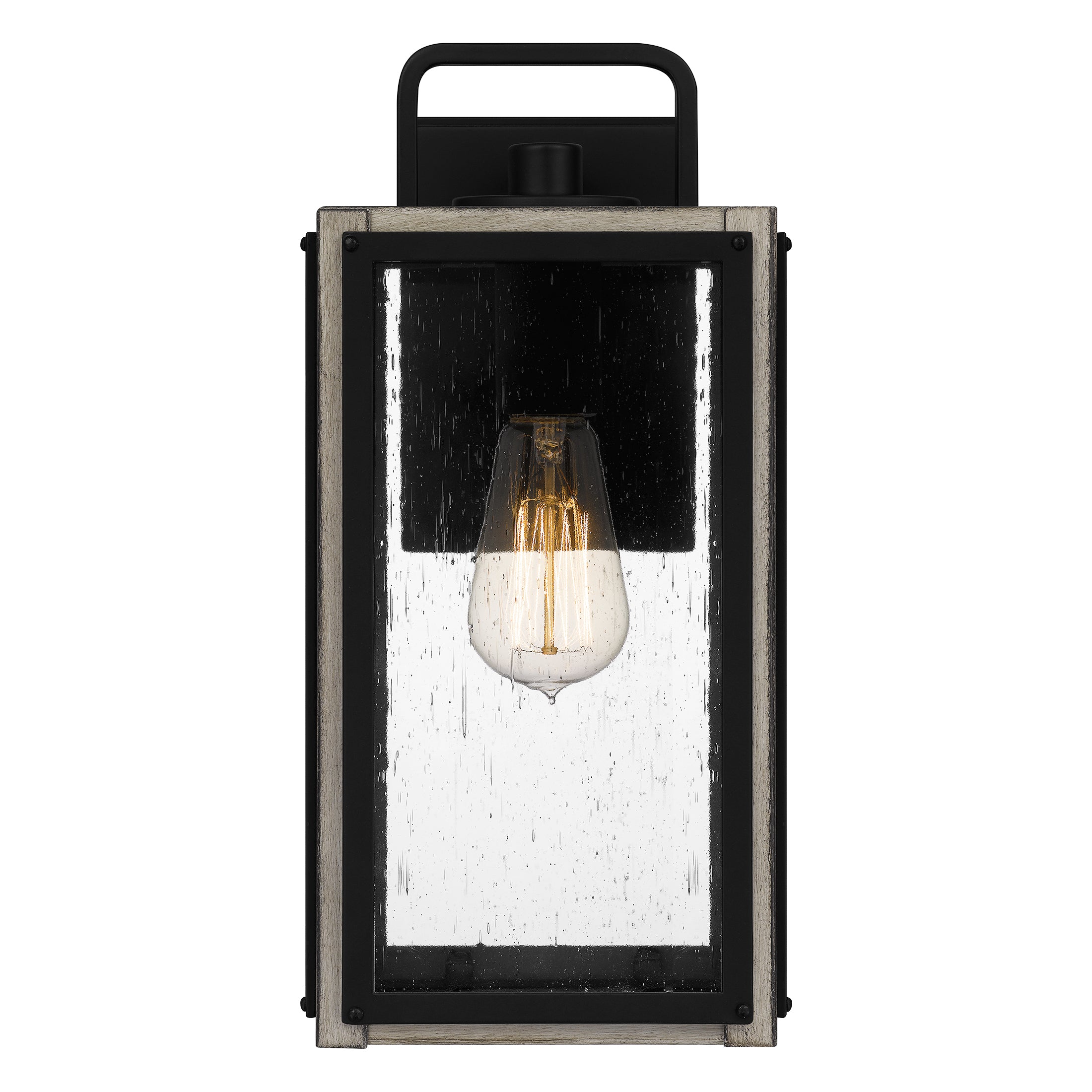 Quoizel Bramshaw venkovní nástěnná lampa matte black dřevo