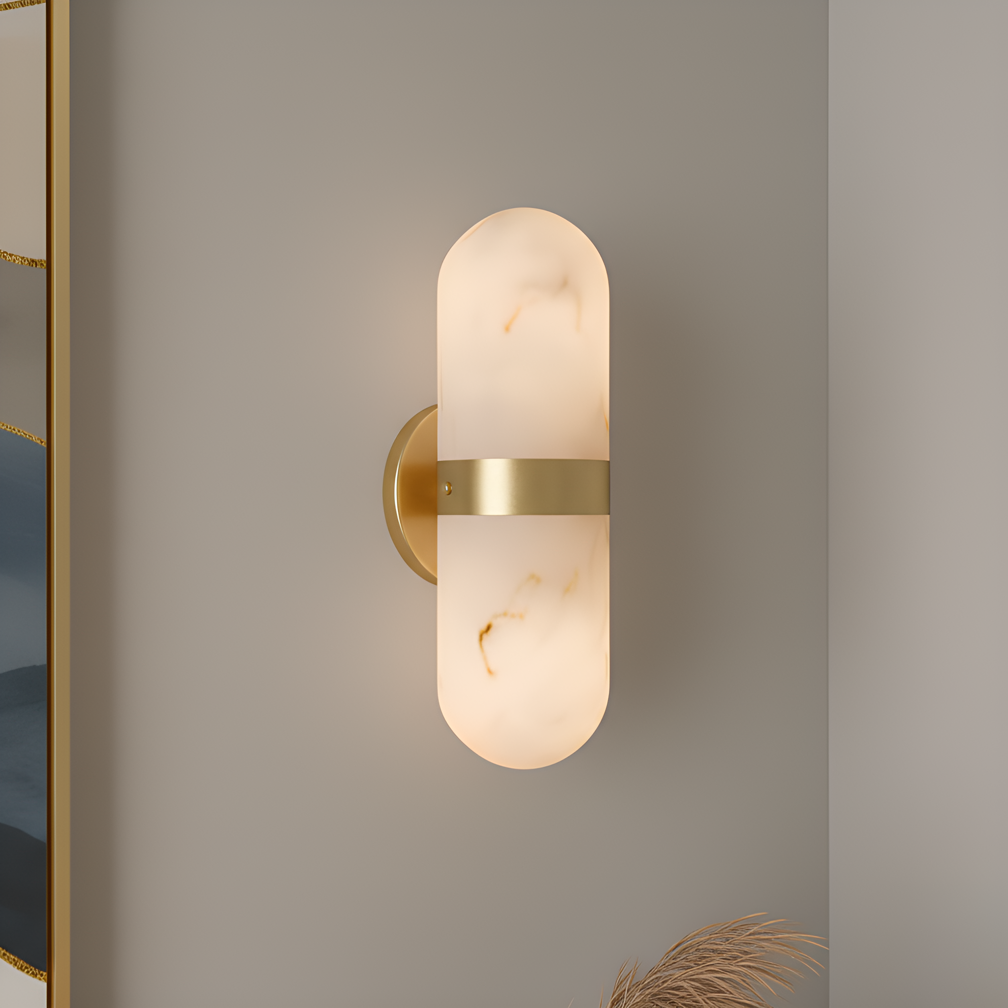 Quoizel Bree nástěnná lampa matná černá alabastr