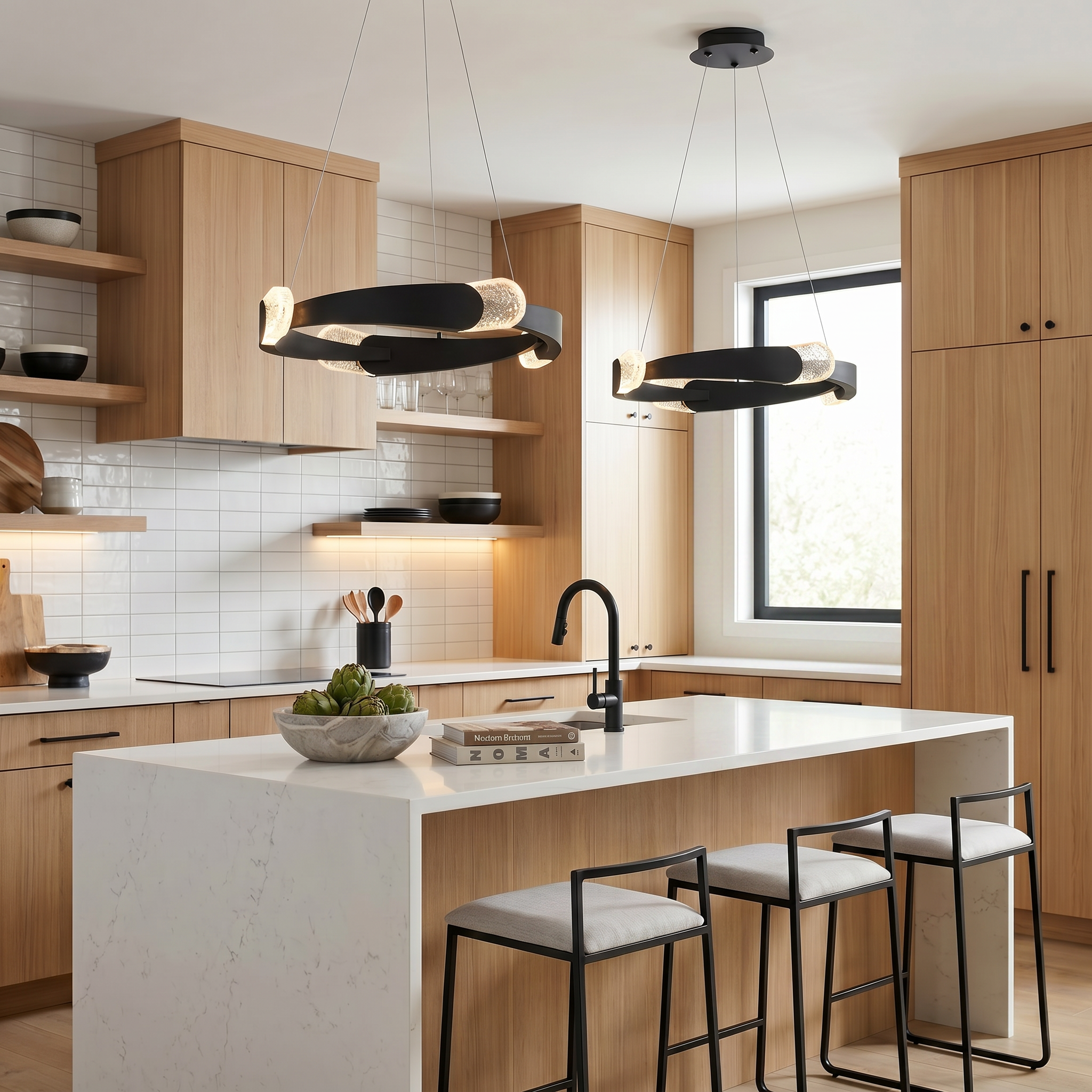 Quoizel Saffron závěsné svítidlo Matte Black LED