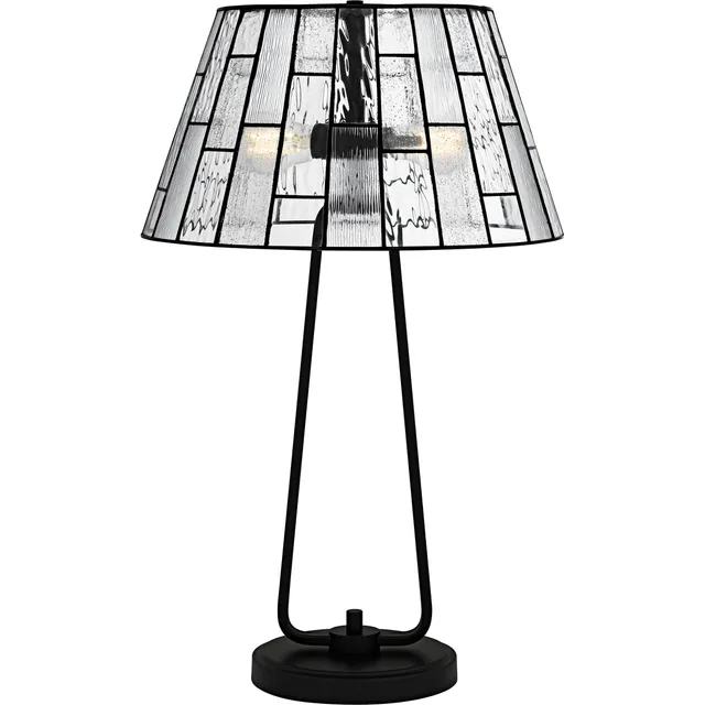 Quoizel Rainier Table Lamp stolní lampa černá vitrážová