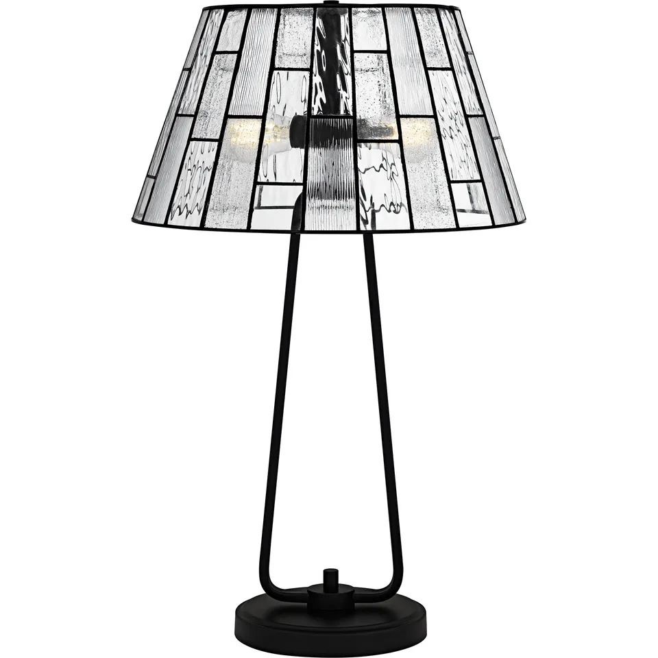 Quoizel Rainier Table Lamp stolní lampa černá vitrážová