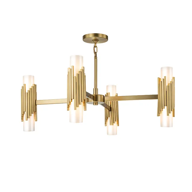 Gilded Nola Marvel 8 lustr Aged Brass 8-světlový mosaz