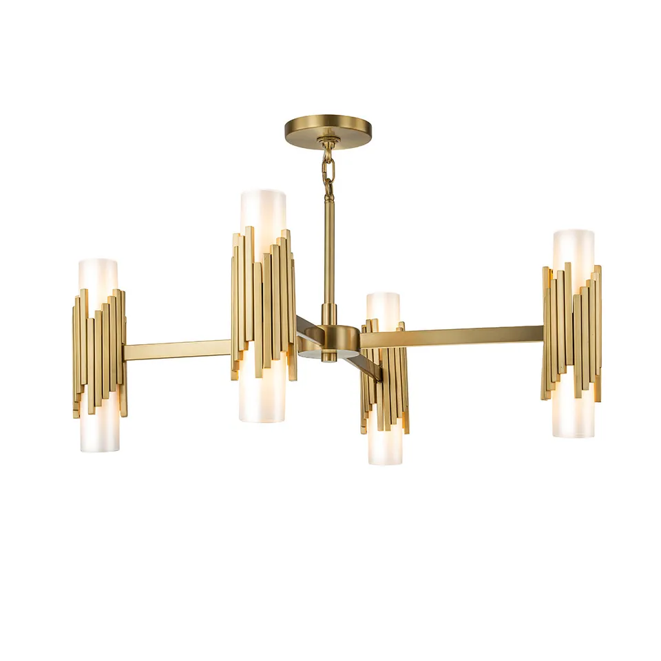 Gilded Nola Marvel 8 lustr Aged Brass 8-světlový mosaz