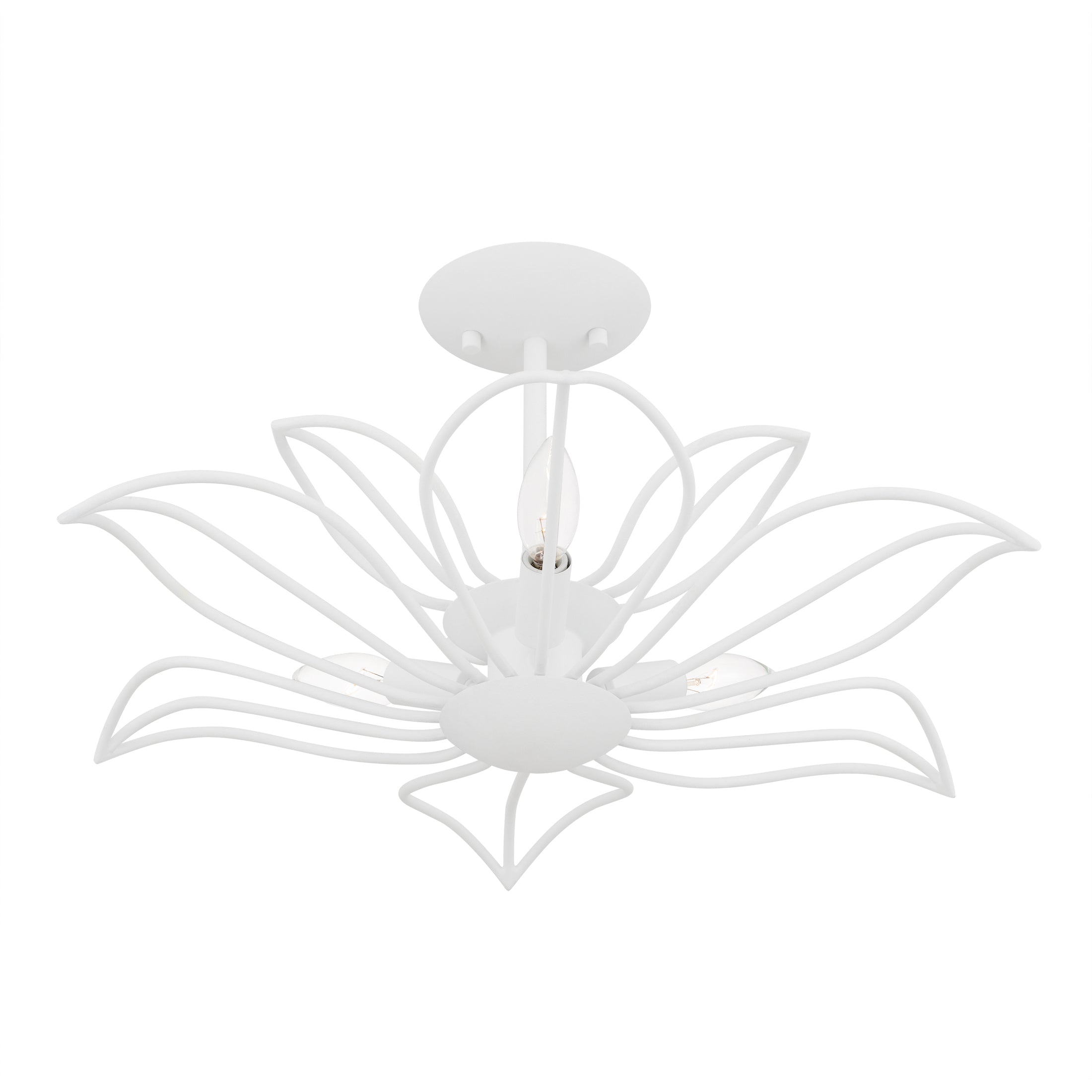 Quoizel Tallulah Semi-Flush stropní svítidlo sand white květina