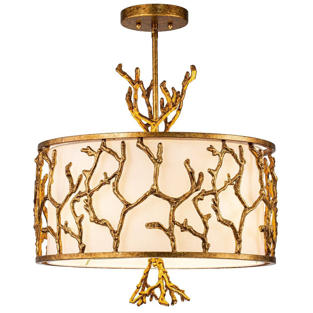Gilded Nola Coral závěsný lustr zlatý