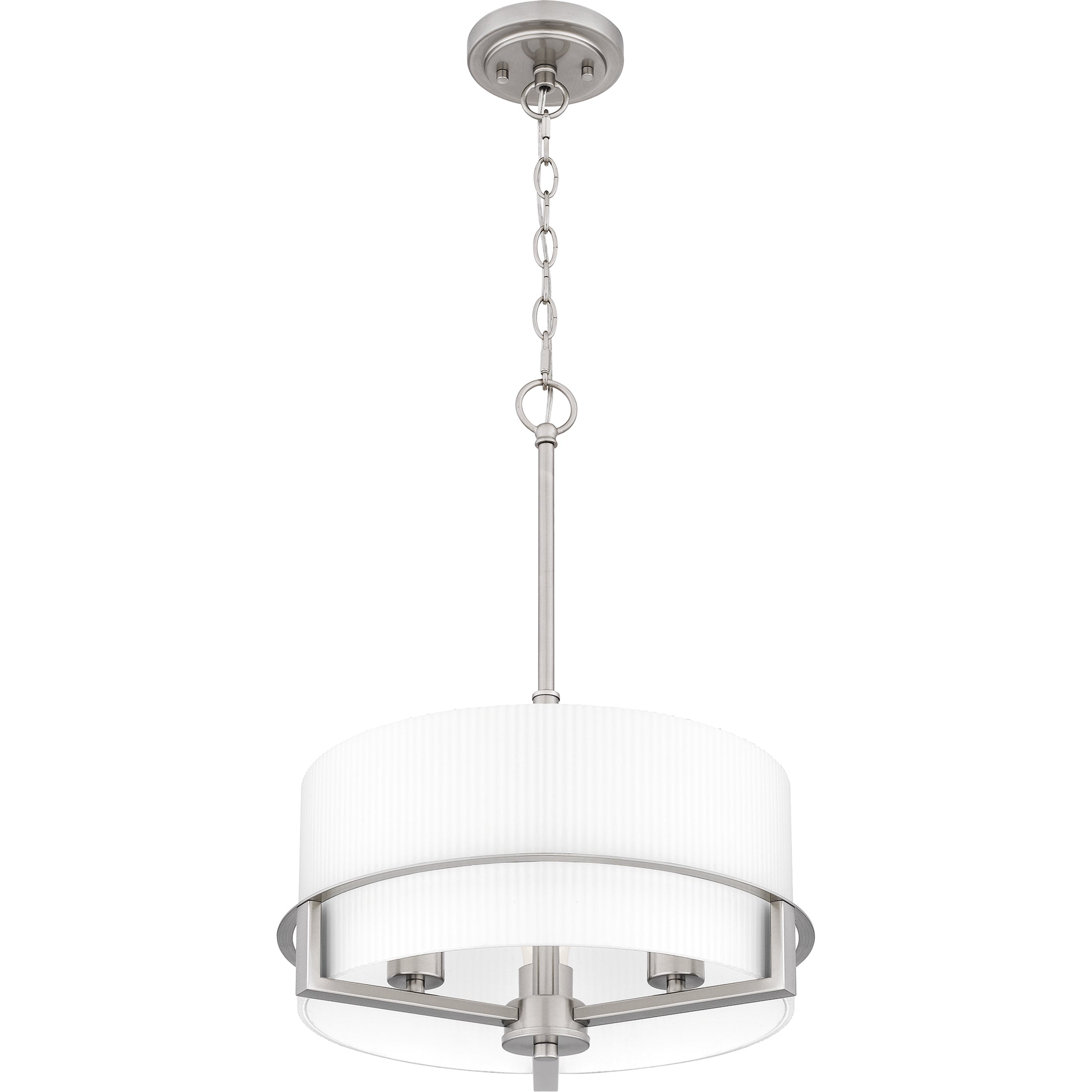 Quoizel Seymour Pendant závěsné svítidlo brushed nickel sklo