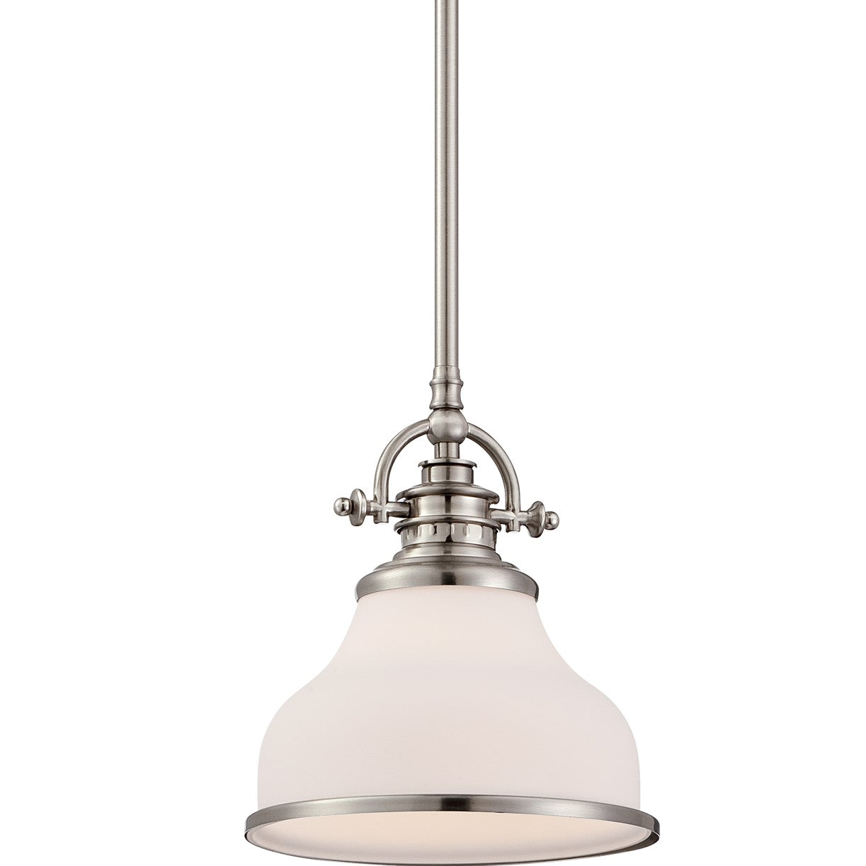 Quoizel Grant Mini Pendant závěsné svítidlo brushed nickel opálové
