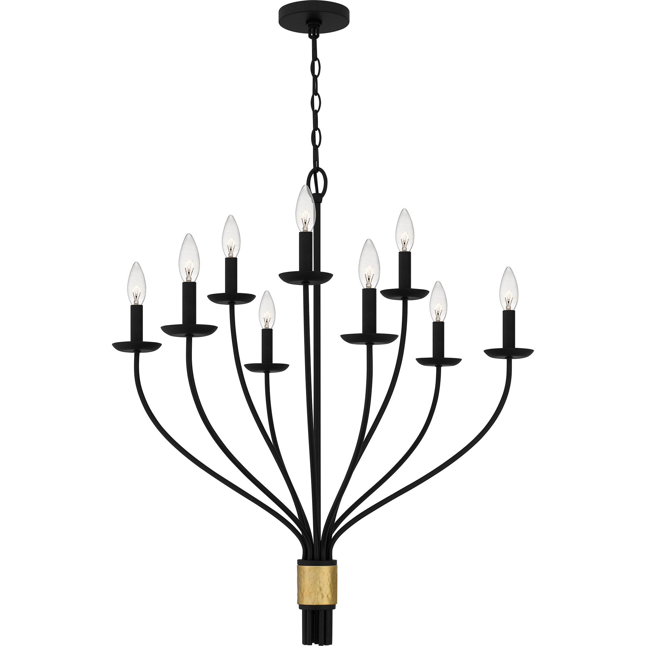 Quoizel Margaret lustr černý matte black