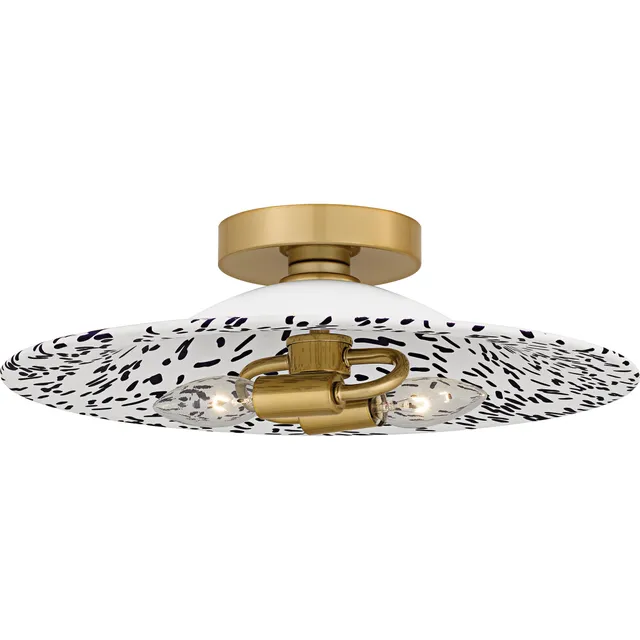 Quoizel Indigo stropnice Light Gold bílé stínidlo
