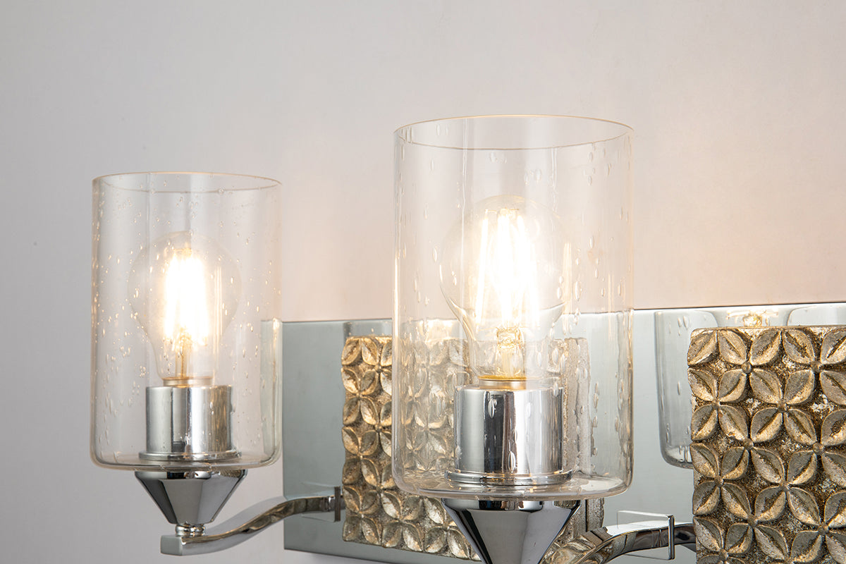 Gilded Nola Arcadia koupelnová lampa 3 světla čiré sklo