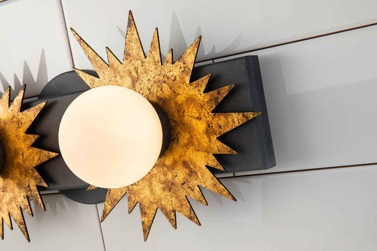 Gilded Nola Soleil 2 koupelnové svítlo zinek gold