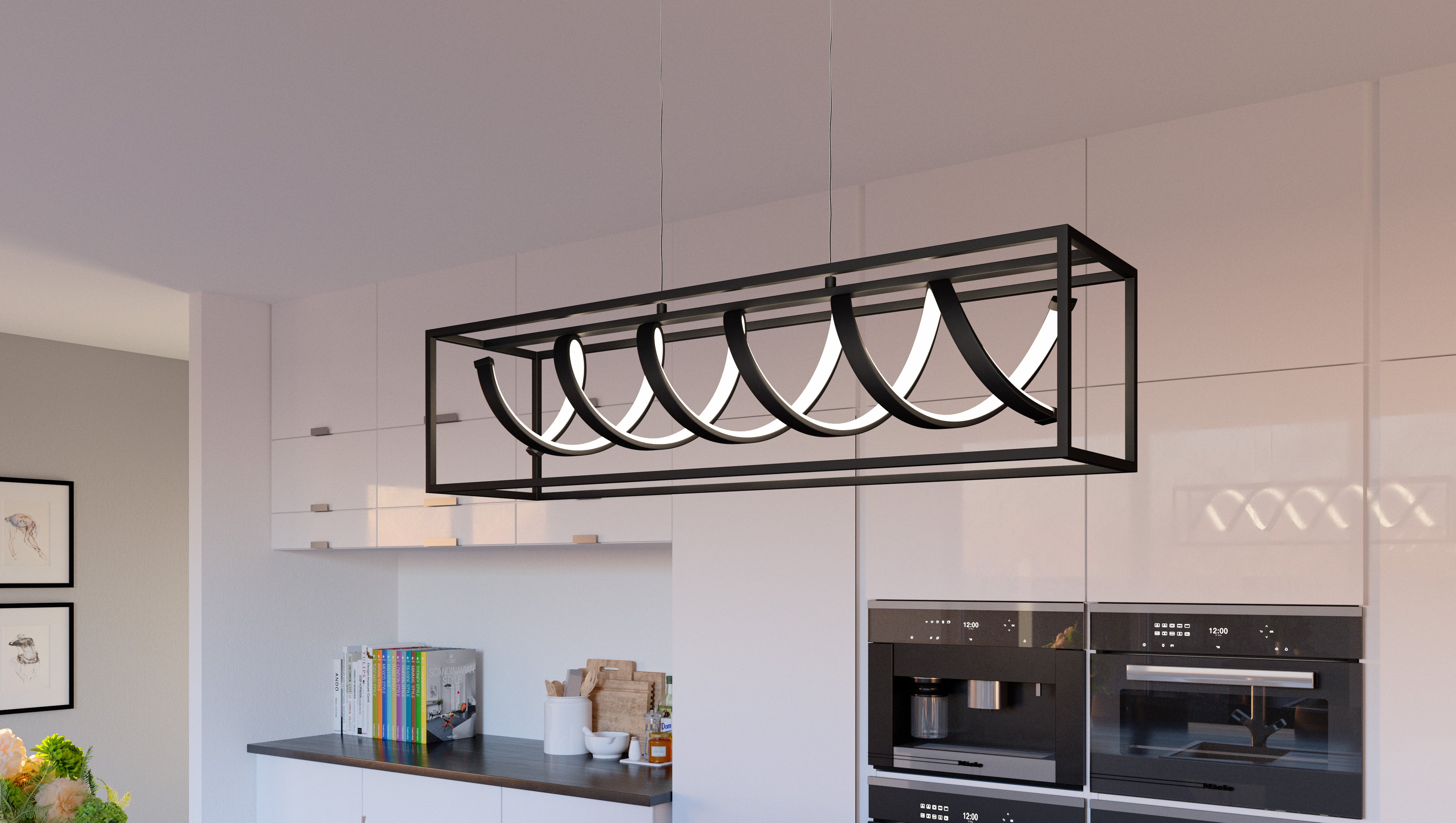 Quoizel Amaranth Island Light lineární lustr Matte Black
