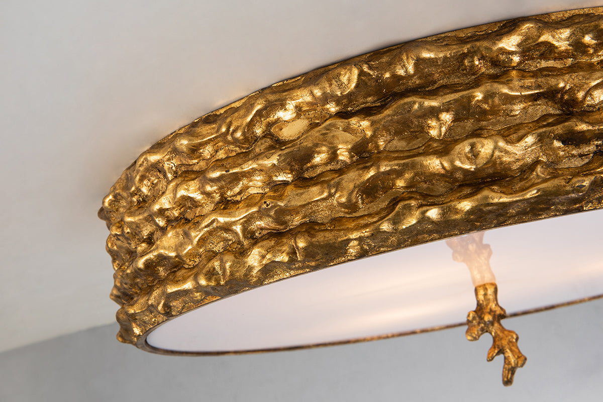 Gilded Nola Trellis 20 stropní svítidlo opálové sklo