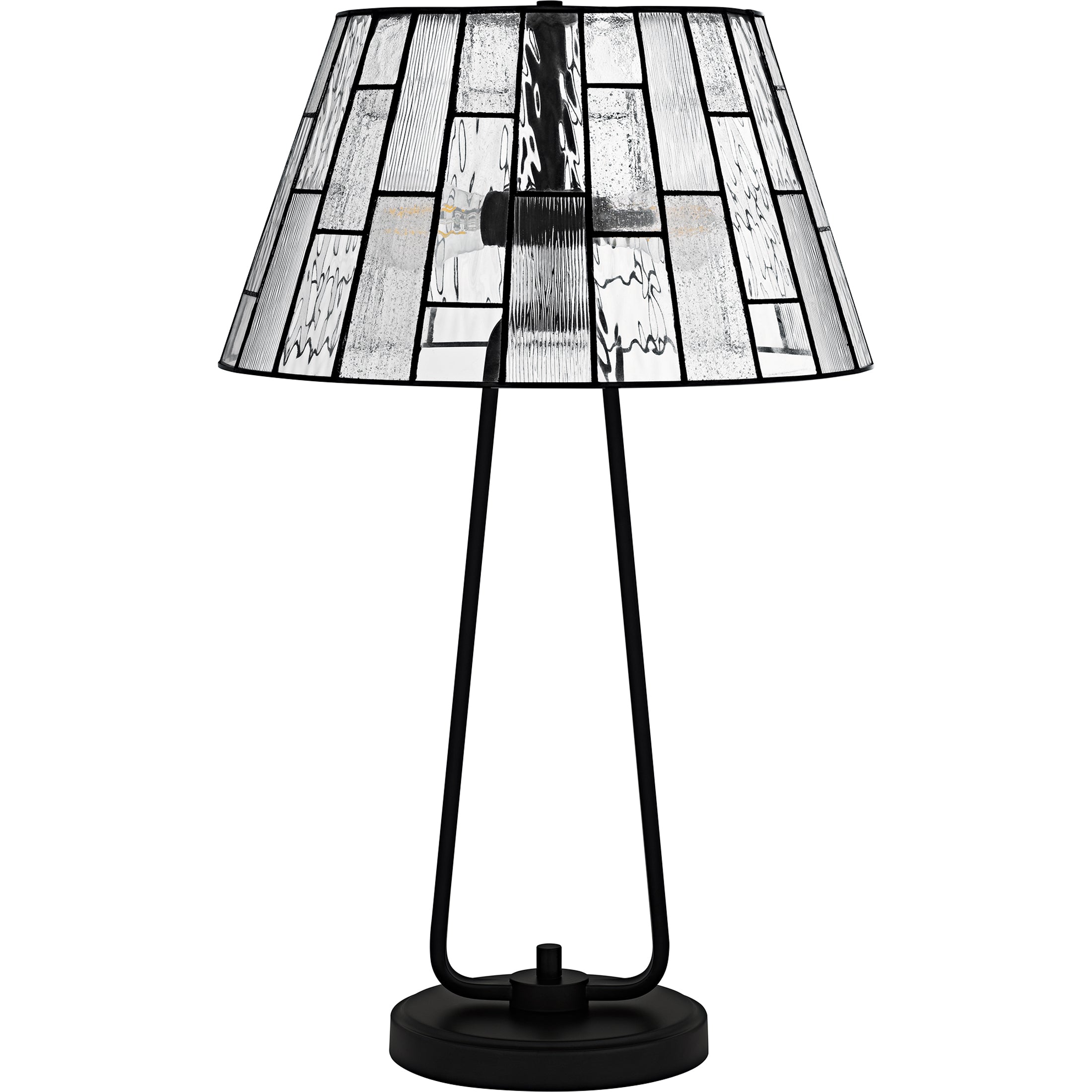 Quoizel Rainier Table Lamp stolní lampa černá vitrážová