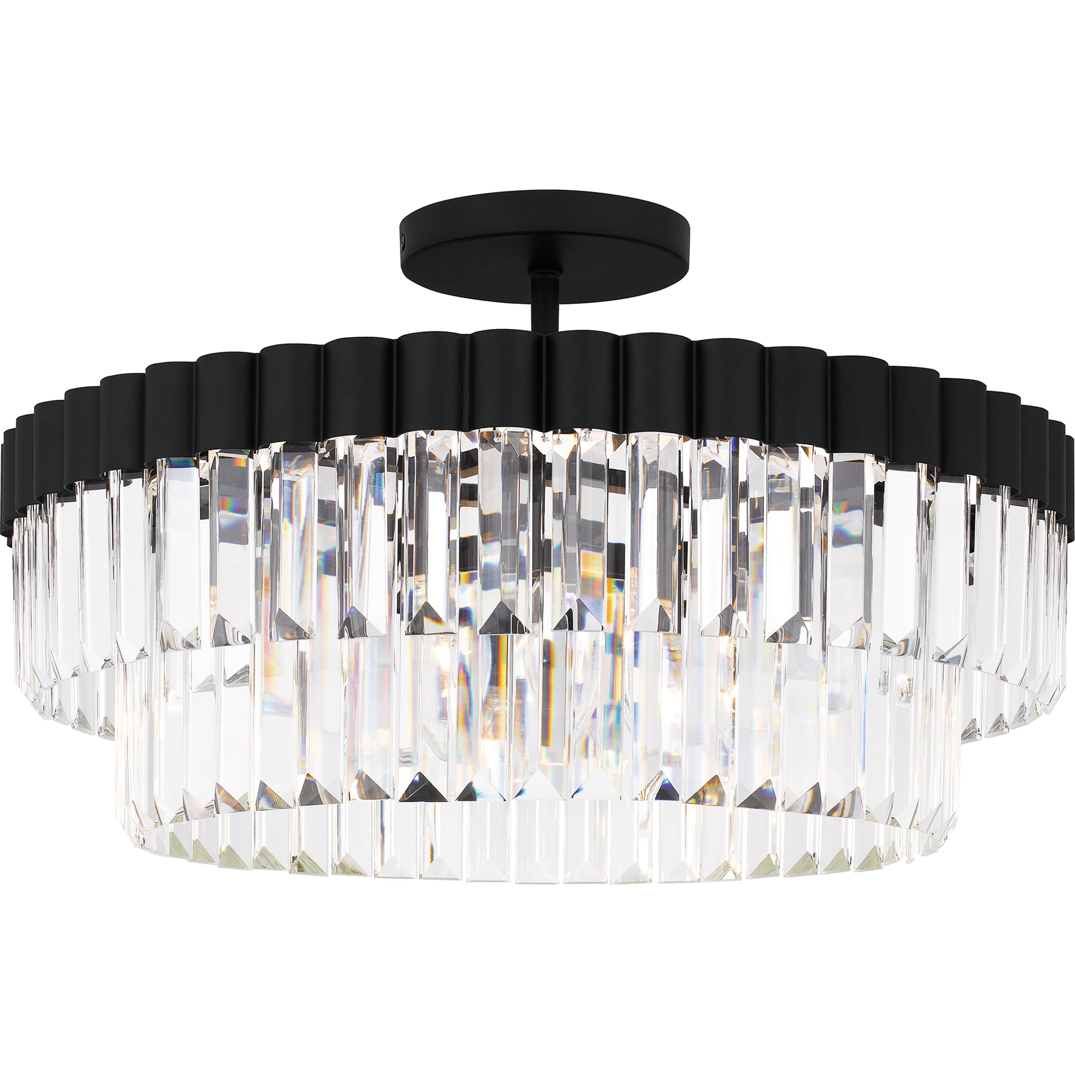 Quoizel Starlight Semi-Flush stropní svítidlo černé lesklé