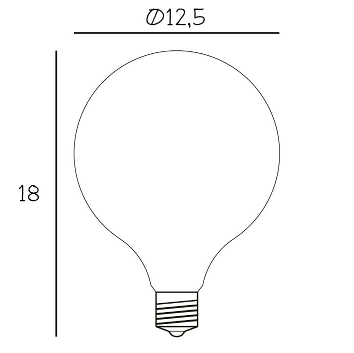 DESIGN BY US Globe Bulb Ø125 5W Milky LED žárovka E27