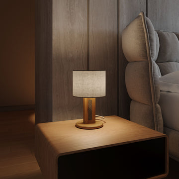 Elobra Chile S stolní lampa dub a žula