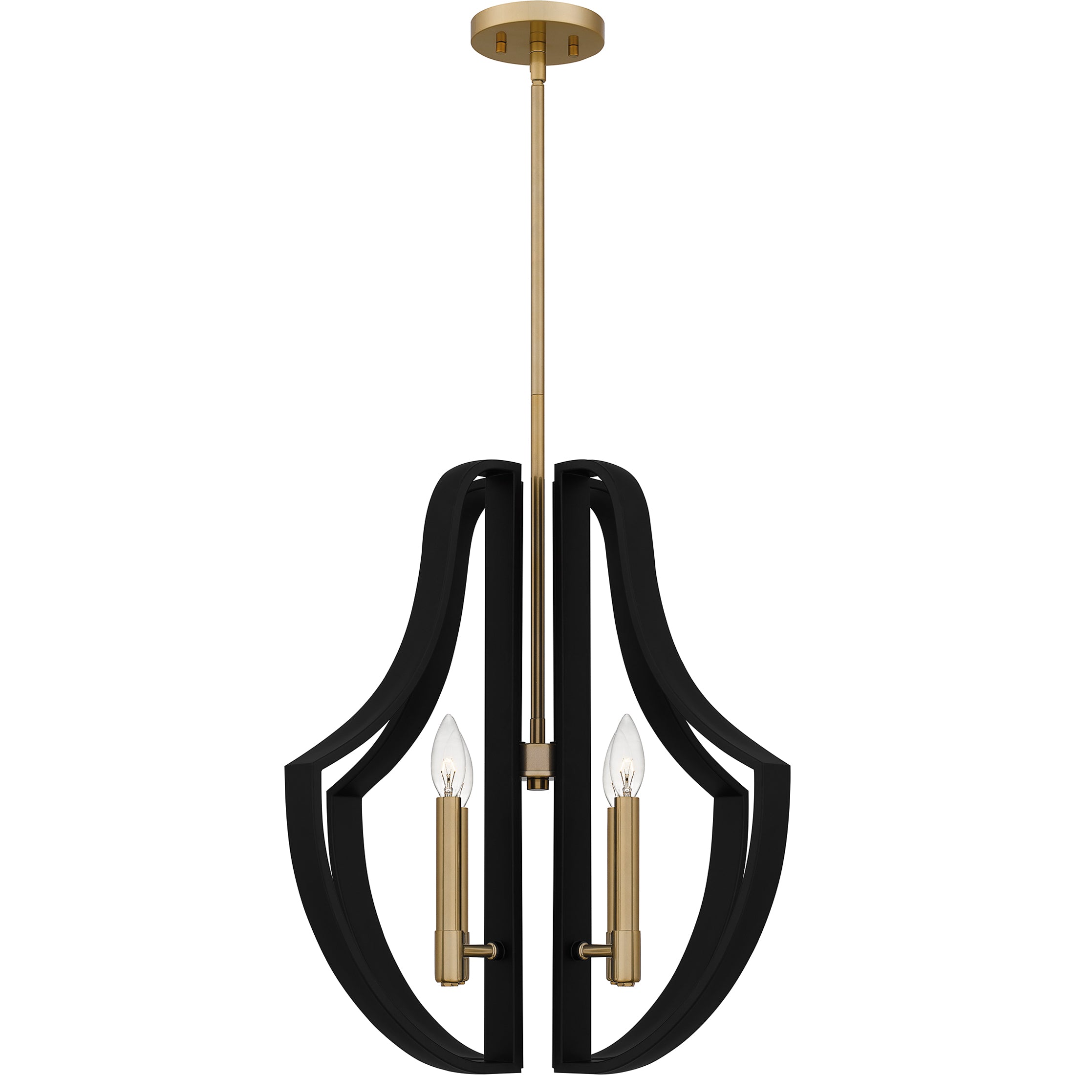 Quoizel Talia Pendant závěsné svítídlo Matte Black zlato