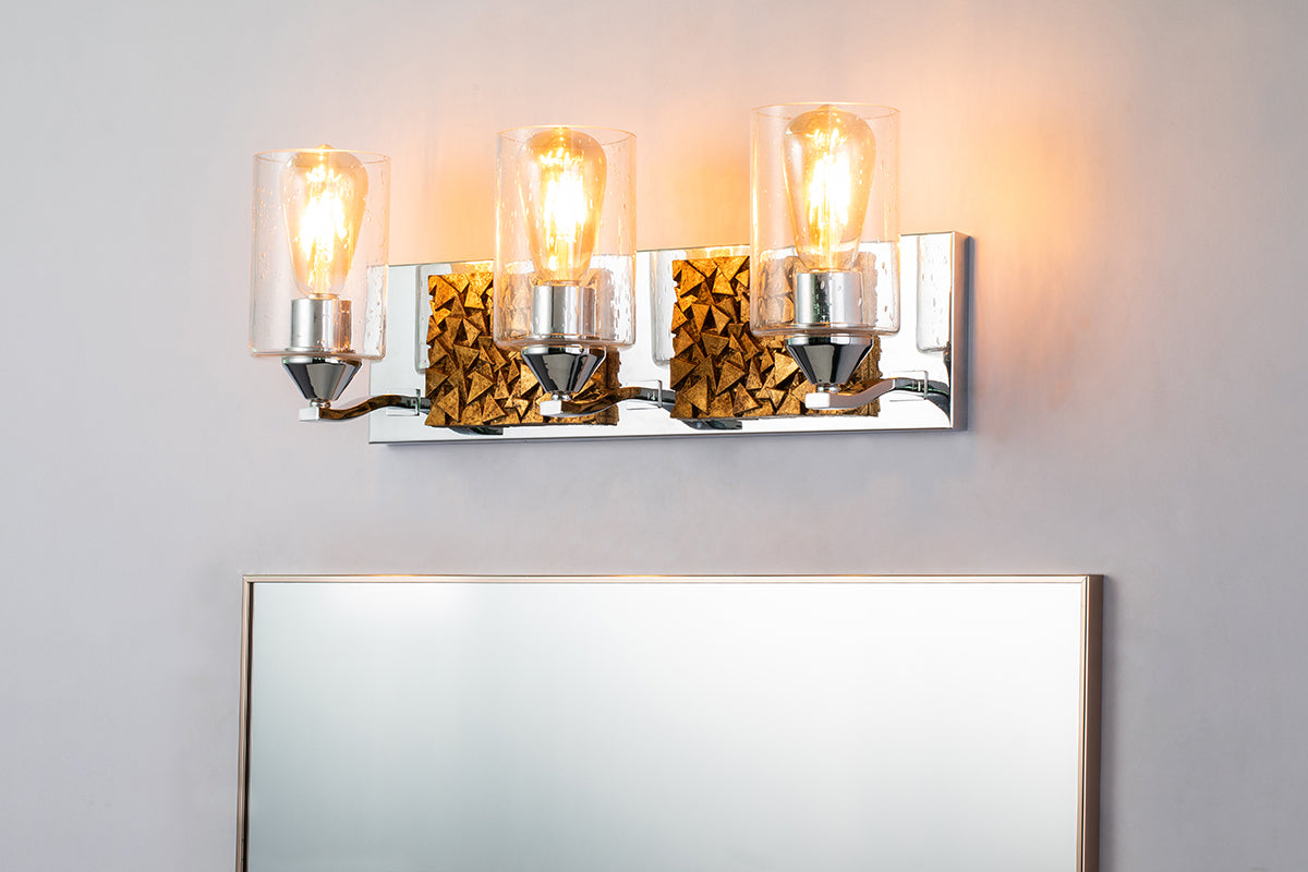 Gilded Nola Bocage 3 Light koupelnové svítidlo chrom zlatá